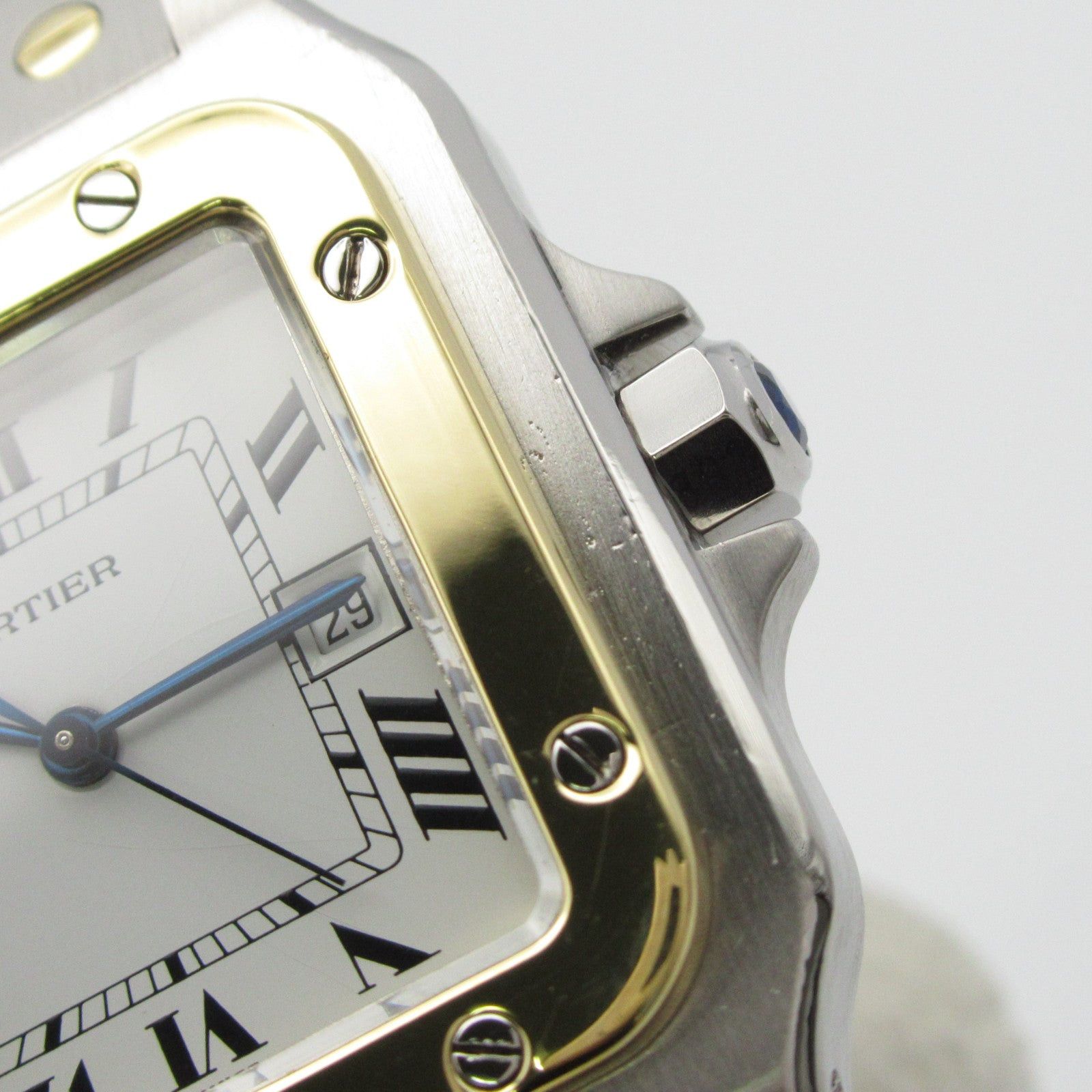 Cartier Cartier Santos Galve Lm Mens Watch Automatic Winding K18 (Yellow Gold) Stainless Steel White Size ONE SIZE - 14 Thumbnail