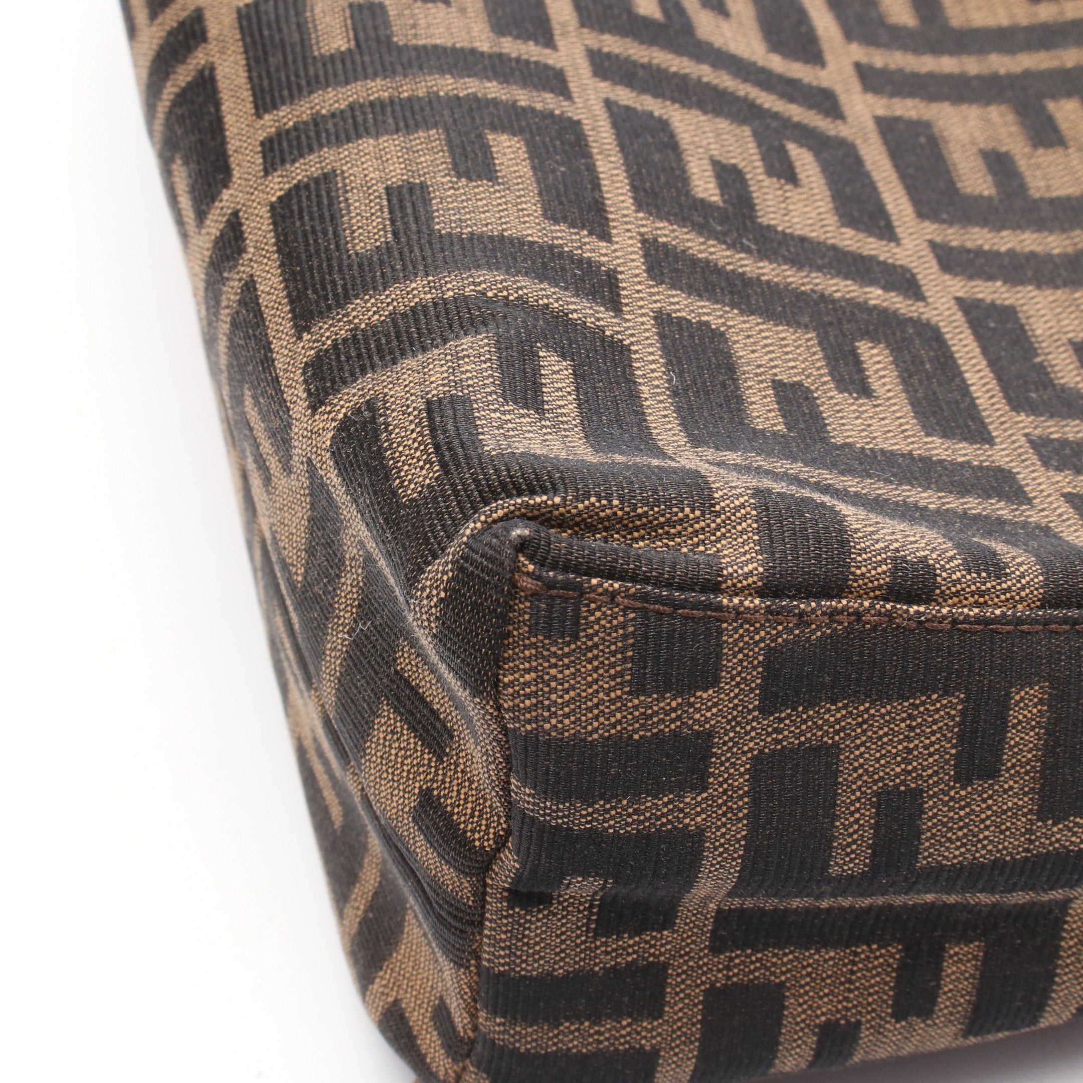 Fendi Fendi Zucca One Shoulder Bag Canvas Leather Brown Dark Size ONE SIZE - 5 Thumbnail