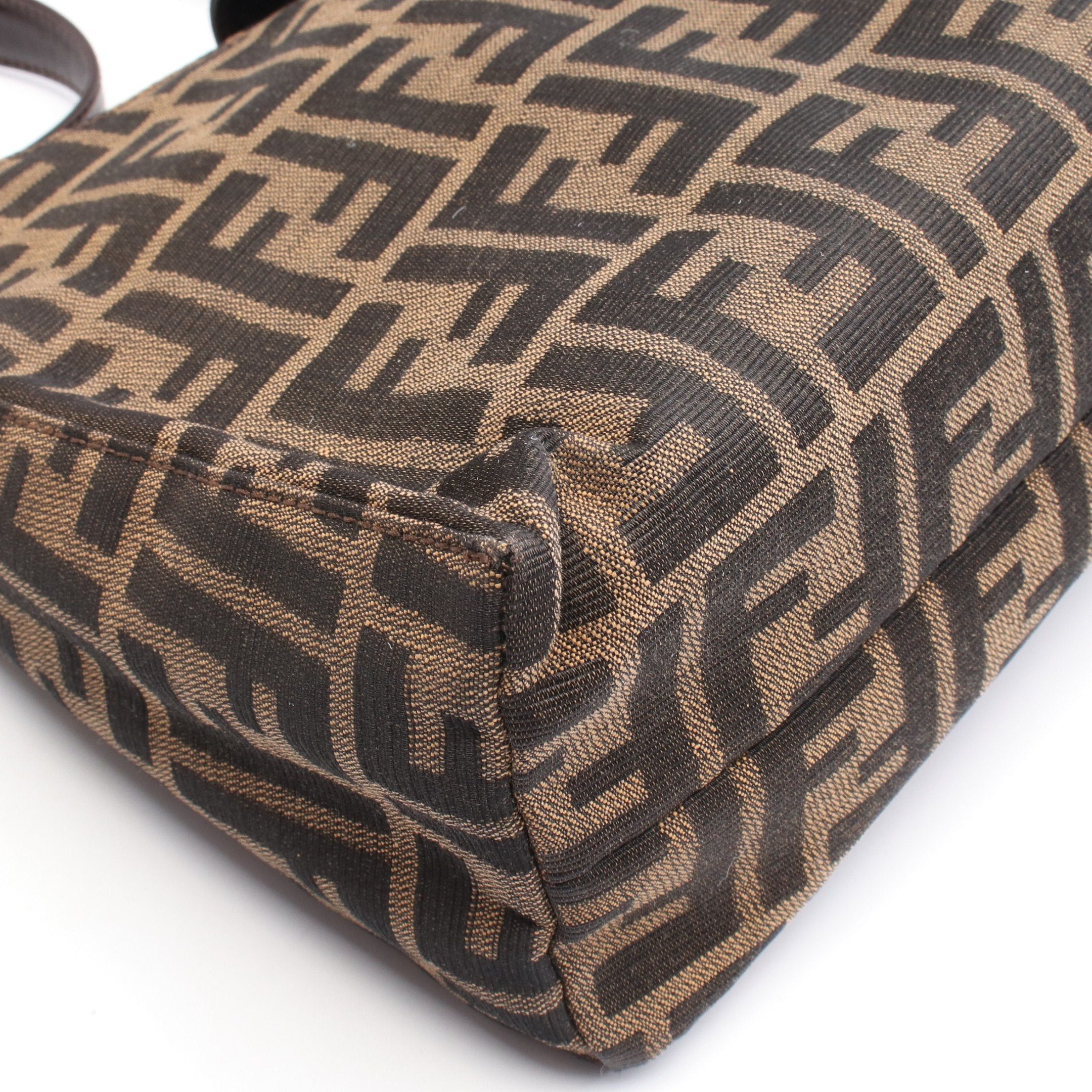 Fendi Fendi Zucca One Shoulder Bag Canvas Leather Brown Dark Size ONE SIZE - 7 Thumbnail