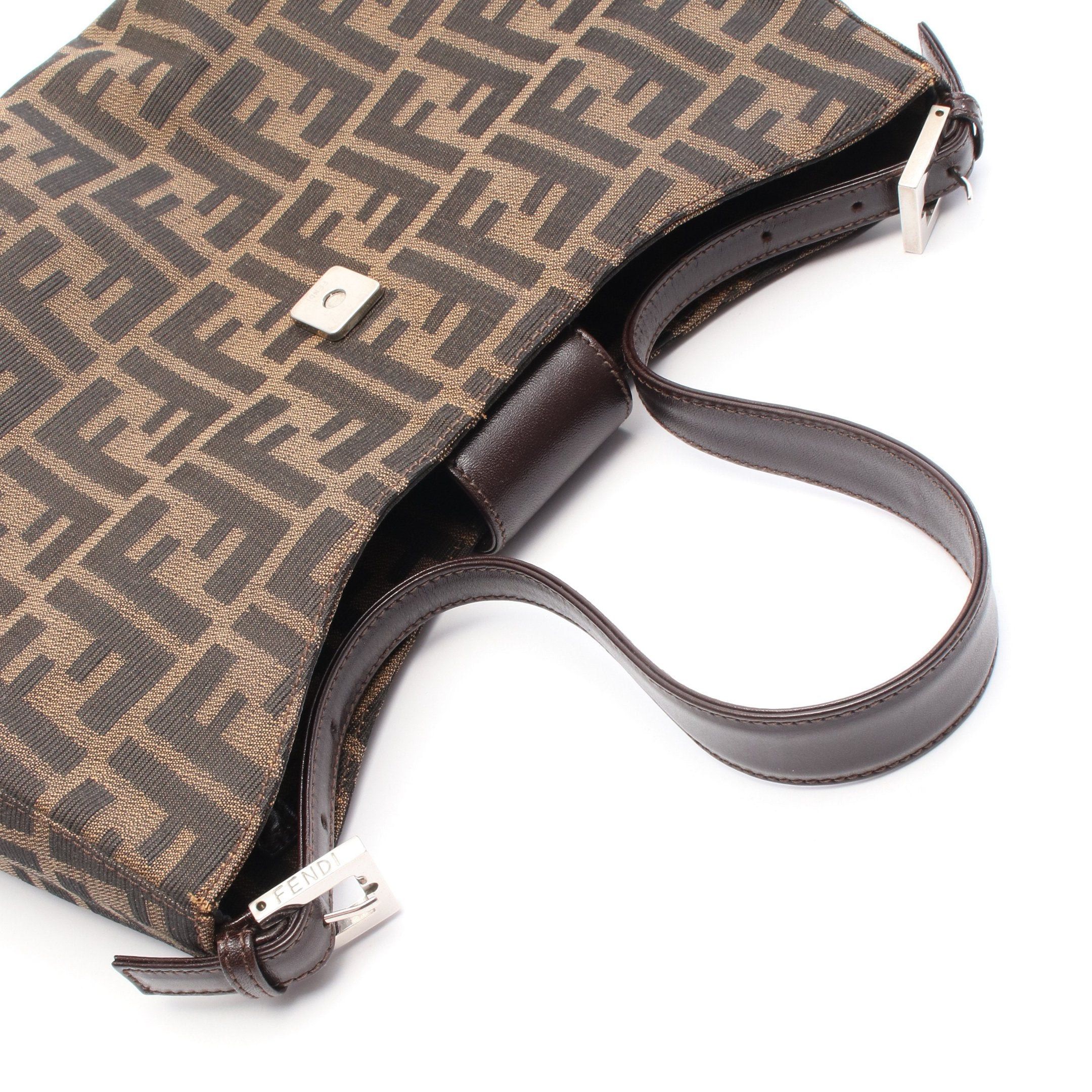 Fendi Fendi Zucca One Shoulder Bag Canvas Leather Brown Dark Size ONE SIZE - 6 Thumbnail