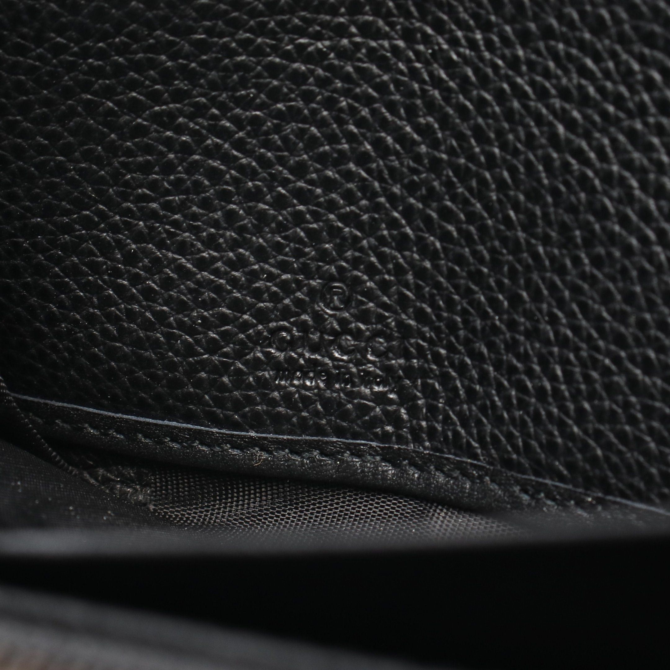 Gucci Gucci Gucci Print Zip Around Wallet Round Zipper Long Leather Black Size ONE SIZE - 4 Thumbnail