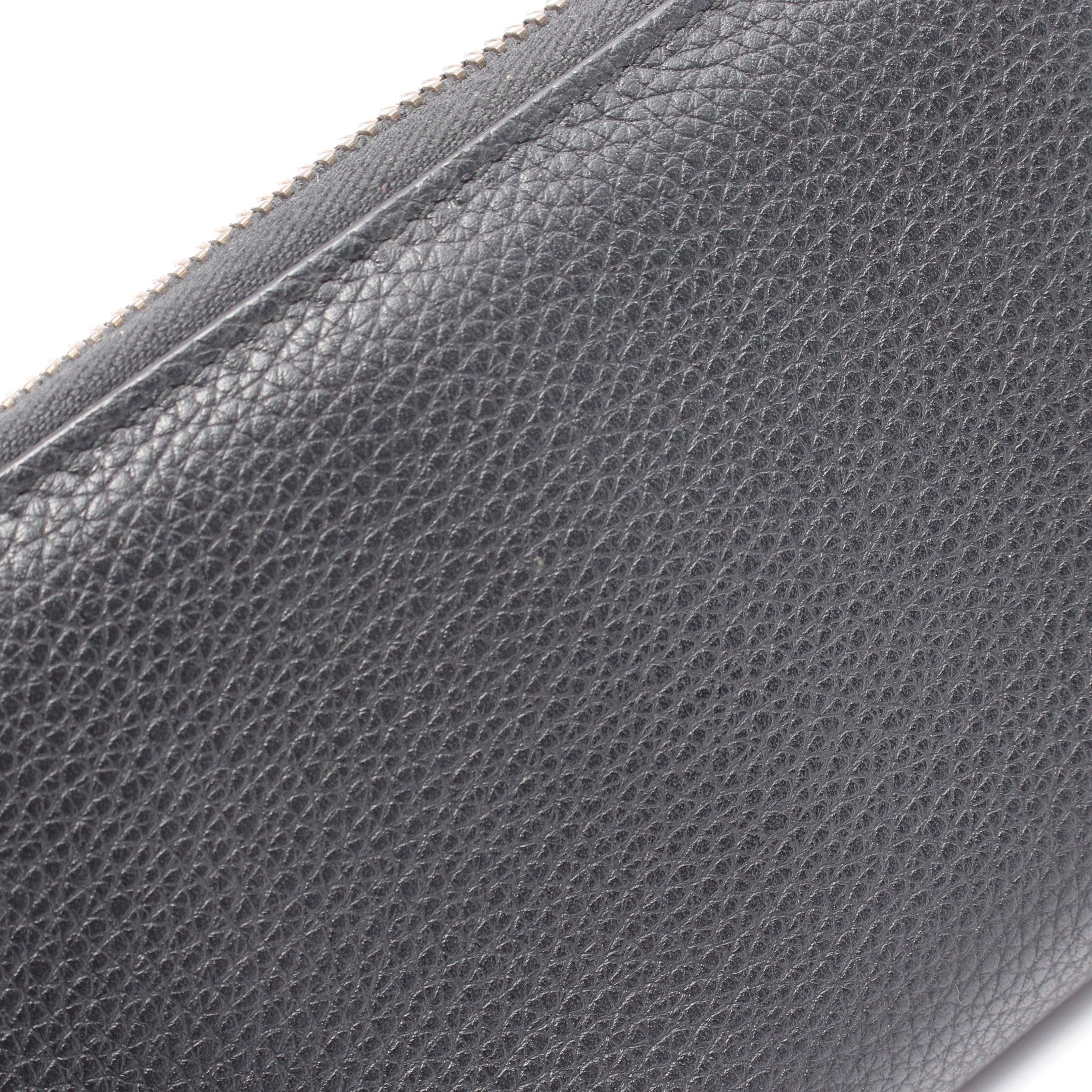 Gucci Gucci Gucci Print Zip Around Wallet Round Zipper Long Leather Black Size ONE SIZE - 5 Thumbnail