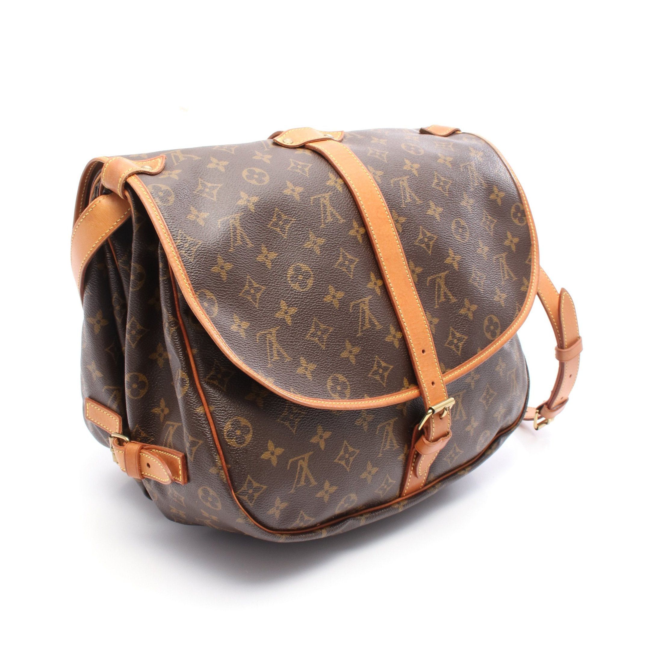 Louis Vuitton Louis Vuitton Saumur 35 Monogram Shoulder Bag Leather Brown Size ONE SIZE - 2 Thumbnail