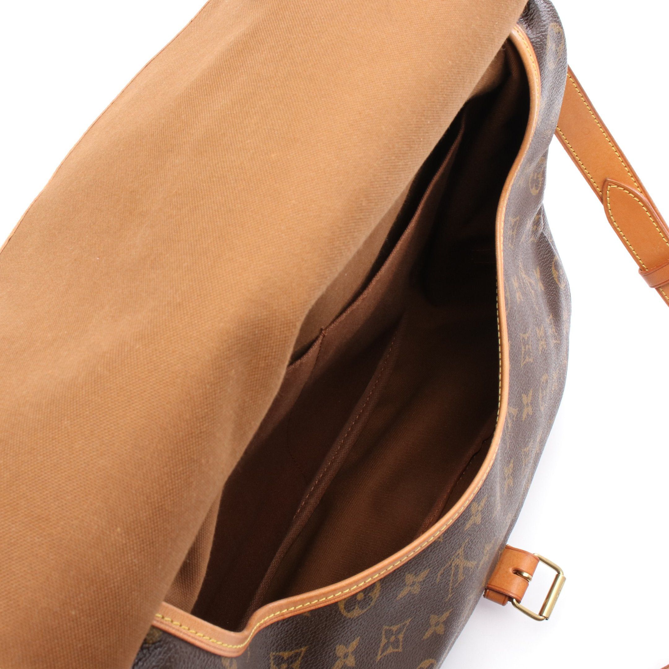 Louis Vuitton Louis Vuitton Saumur 35 Monogram Shoulder Bag Leather Brown Size ONE SIZE - 4 Thumbnail