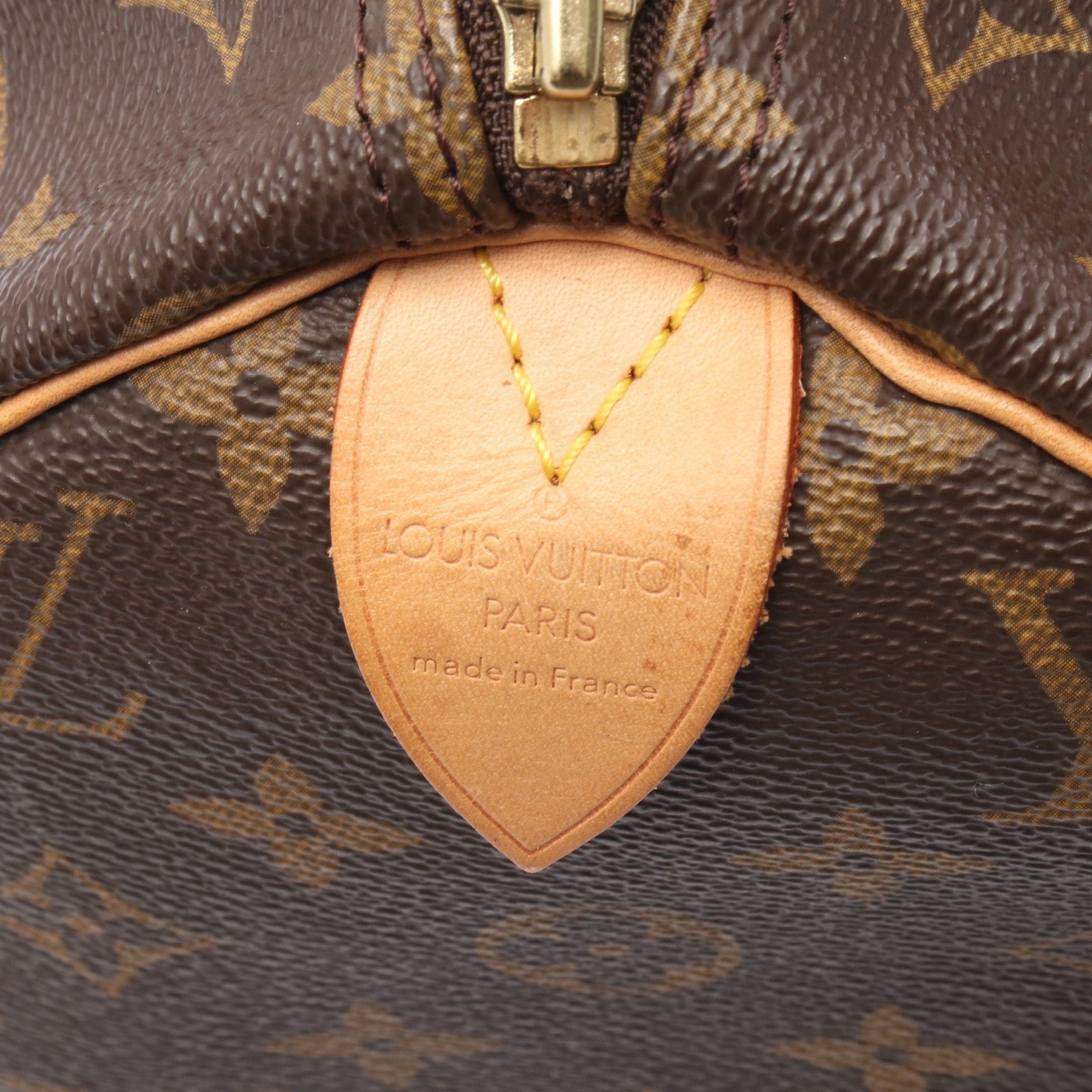 Louis Vuitton Louis Vuitton Speedy 30 Monogram Handbag Leather Brown Size ONE SIZE - 4 Thumbnail