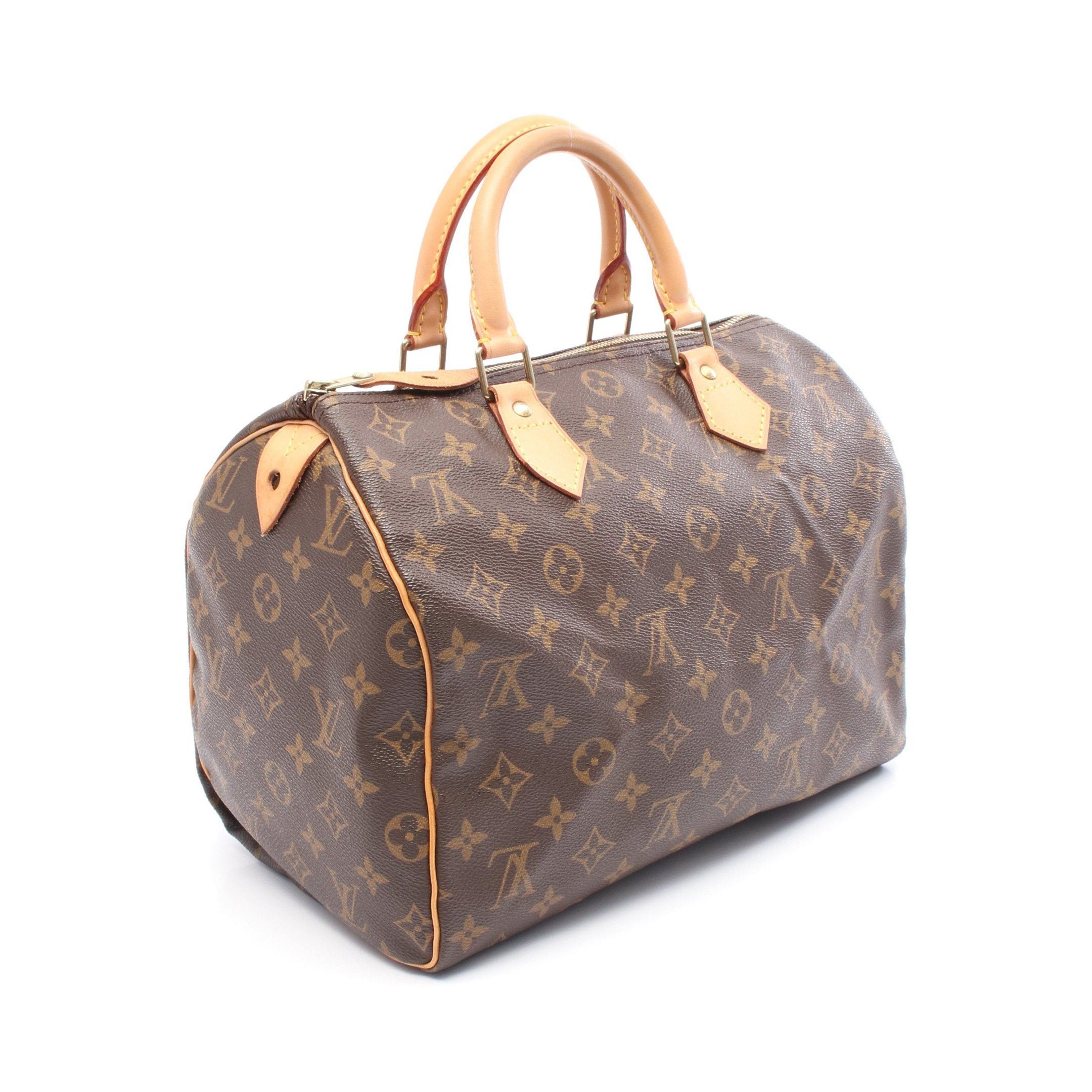 Louis Vuitton Louis Vuitton Speedy 30 Monogram Handbag Leather Brown Size ONE SIZE - 2 Thumbnail