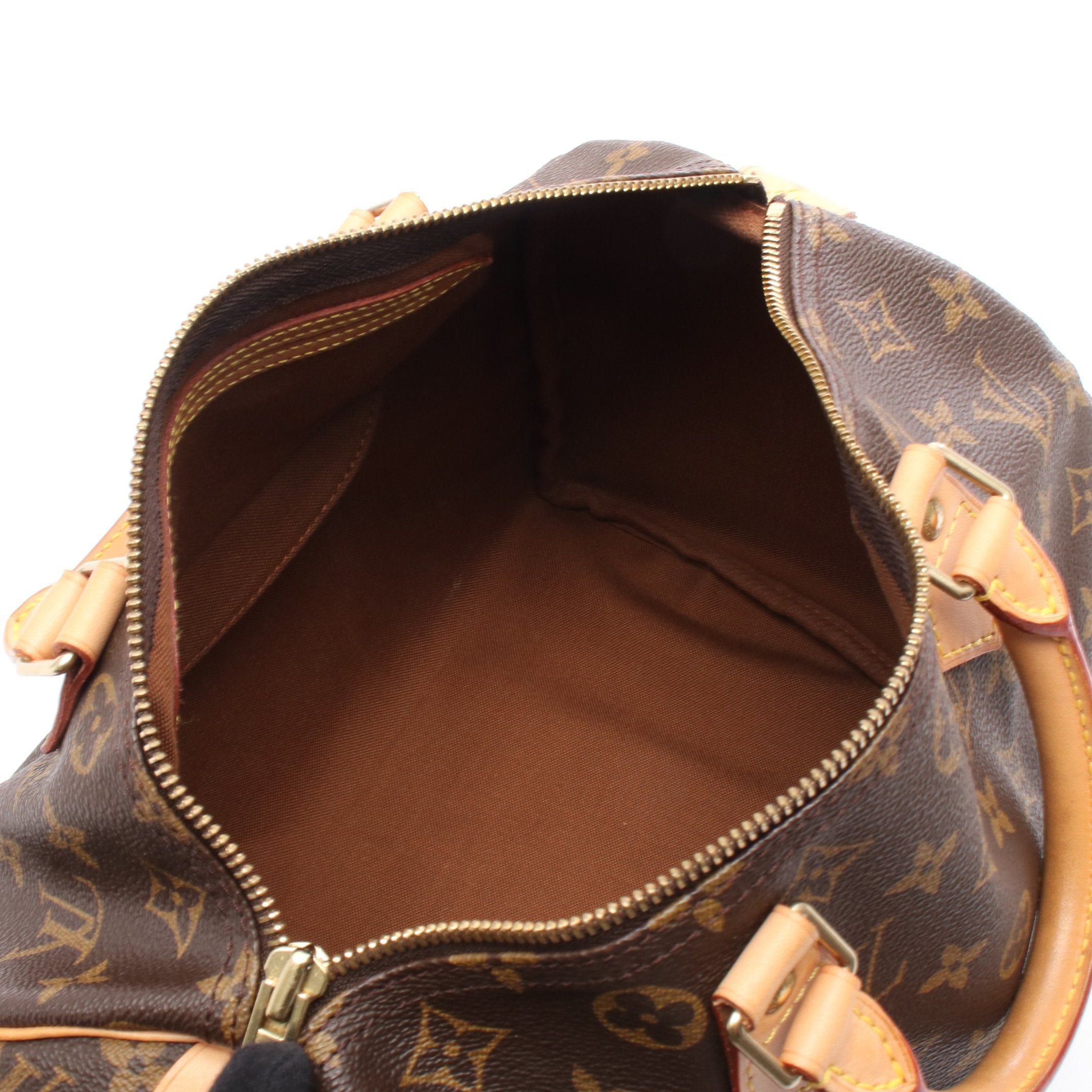 Louis Vuitton Louis Vuitton Speedy 30 Monogram Handbag Leather Brown Size ONE SIZE - 3 Thumbnail