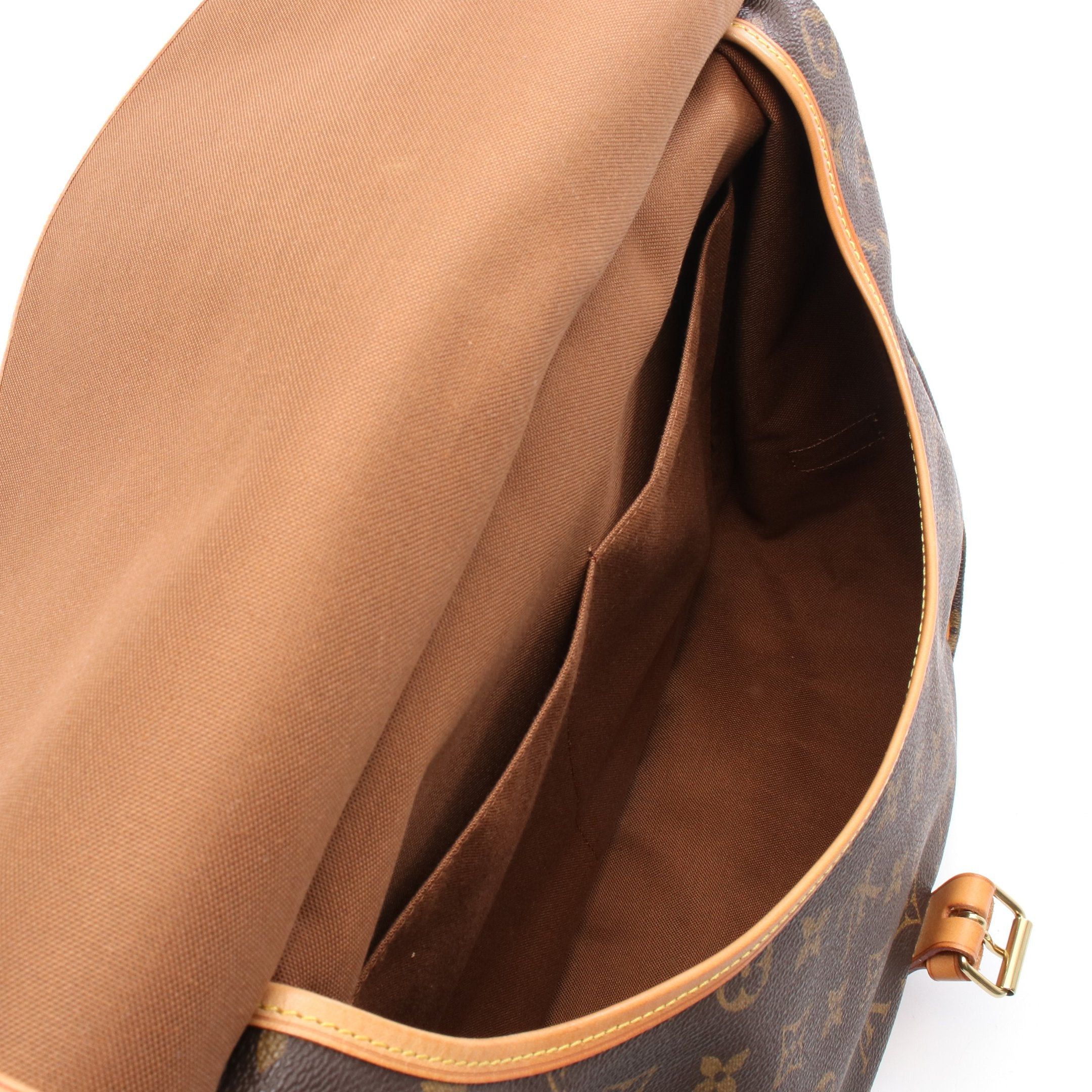 Louis Vuitton Louis Vuitton Saumur 35 Monogram Shoulder Bag Leather Brown Size ONE SIZE - 4 Thumbnail