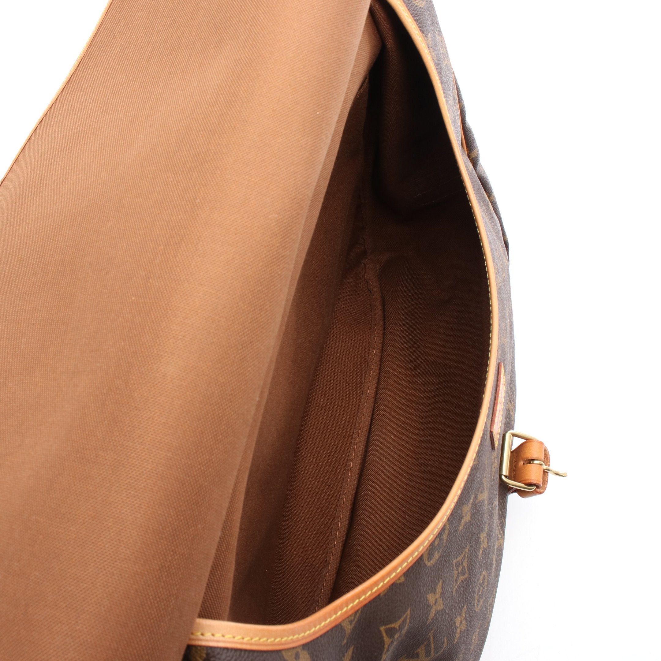 Louis Vuitton Louis Vuitton Saumur 35 Monogram Shoulder Bag Leather Brown Size ONE SIZE - 3 Thumbnail