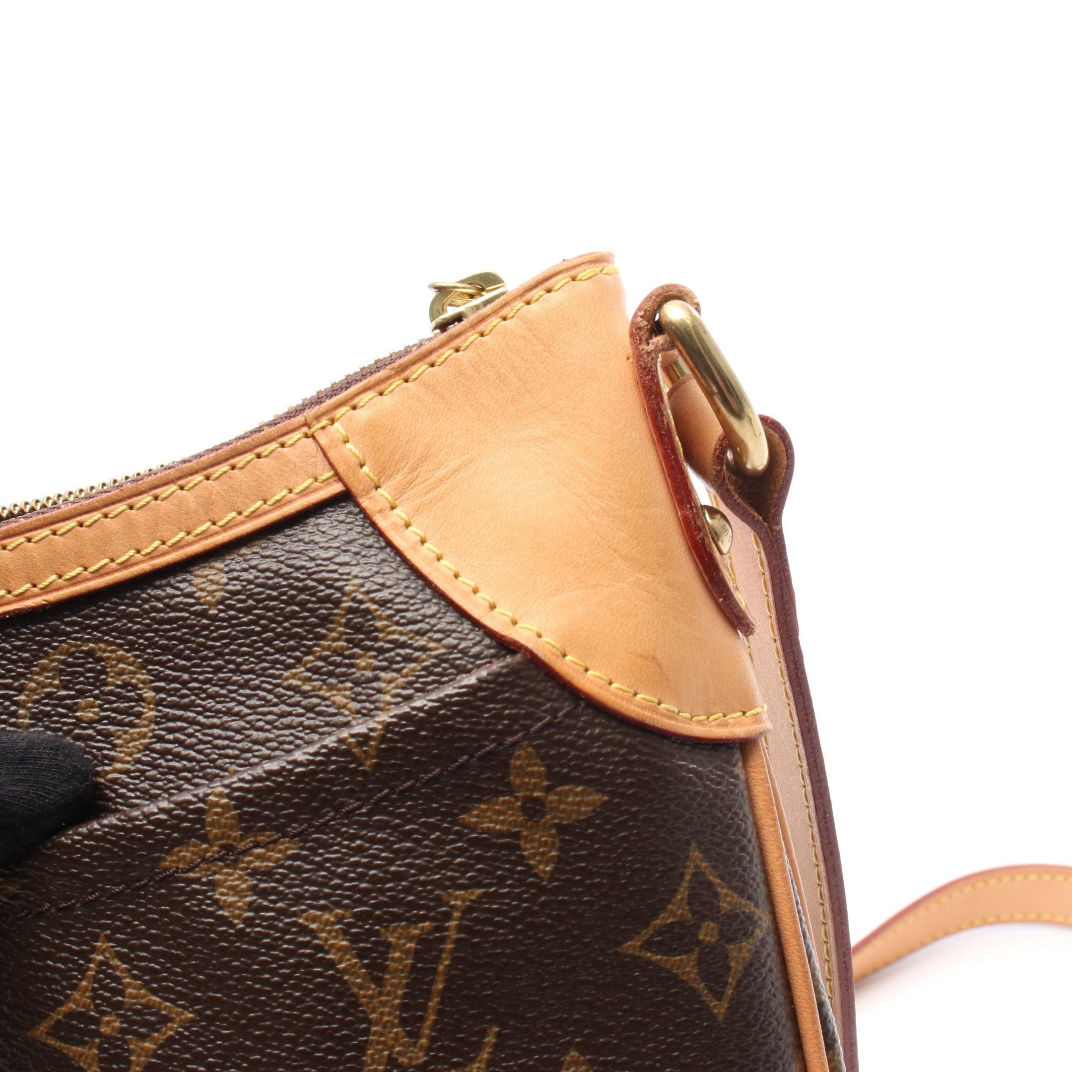 Louis Vuitton Louis Vuitton Odeon Pm Monogram Shoulder Bag Leather Brown Size ONE SIZE - 8 Thumbnail