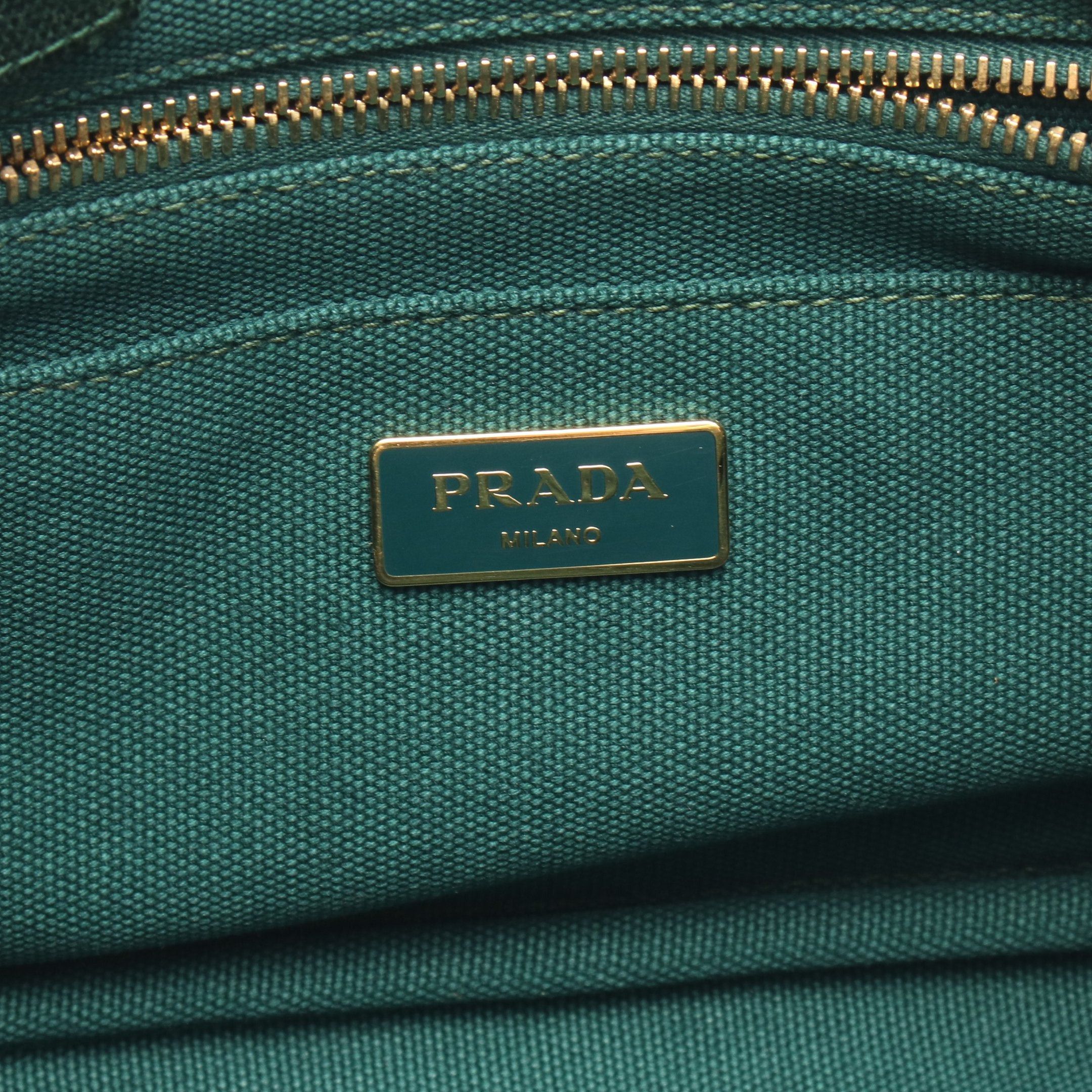 Prada Prada Canapa Kanapa Handbag Tote Bag Canvas Dark Green Size ONE SIZE - 4 Thumbnail