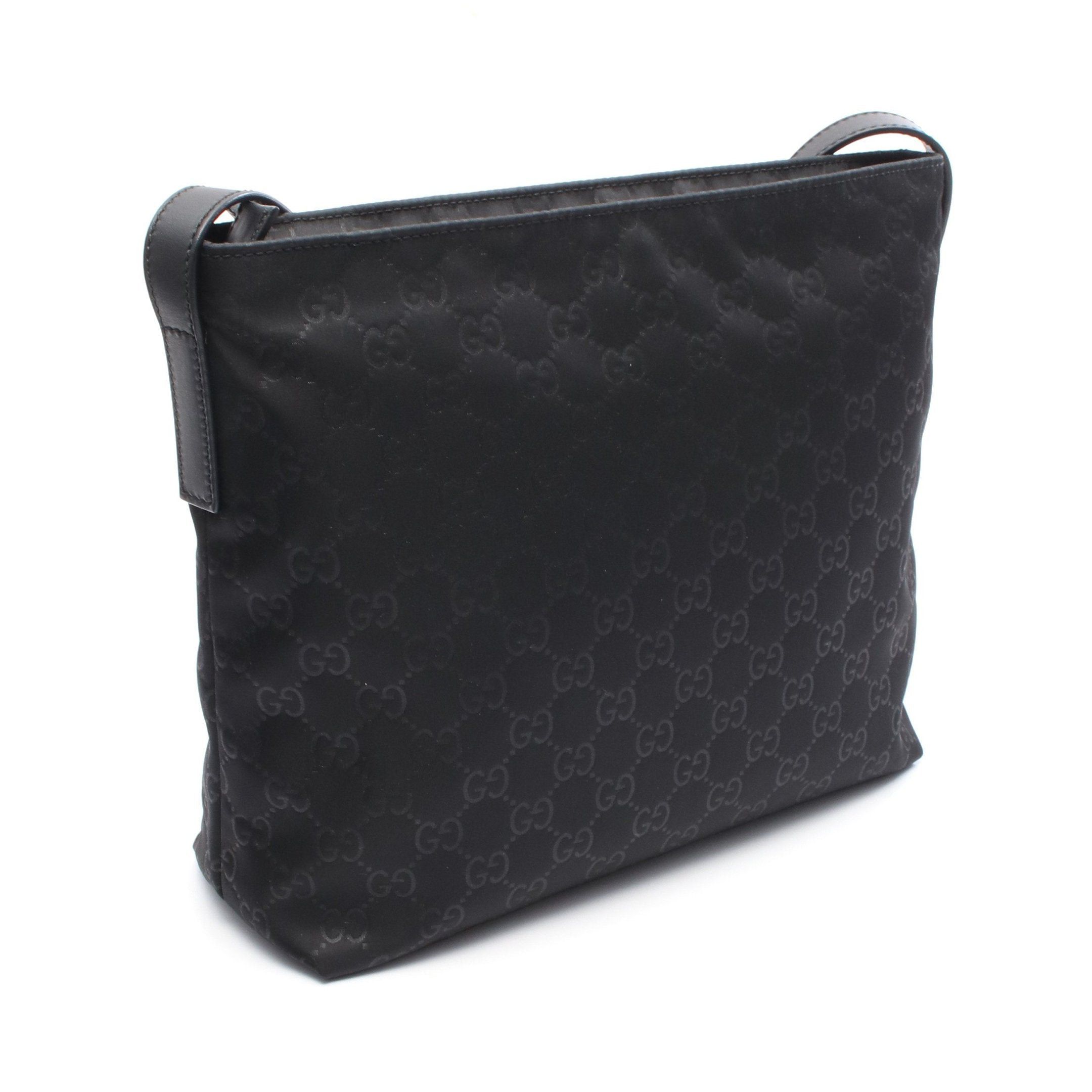 Gucci Gucci Gg Pattern Shoulder Bag Nylon Leather Black Size ONE SIZE - 2 Thumbnail