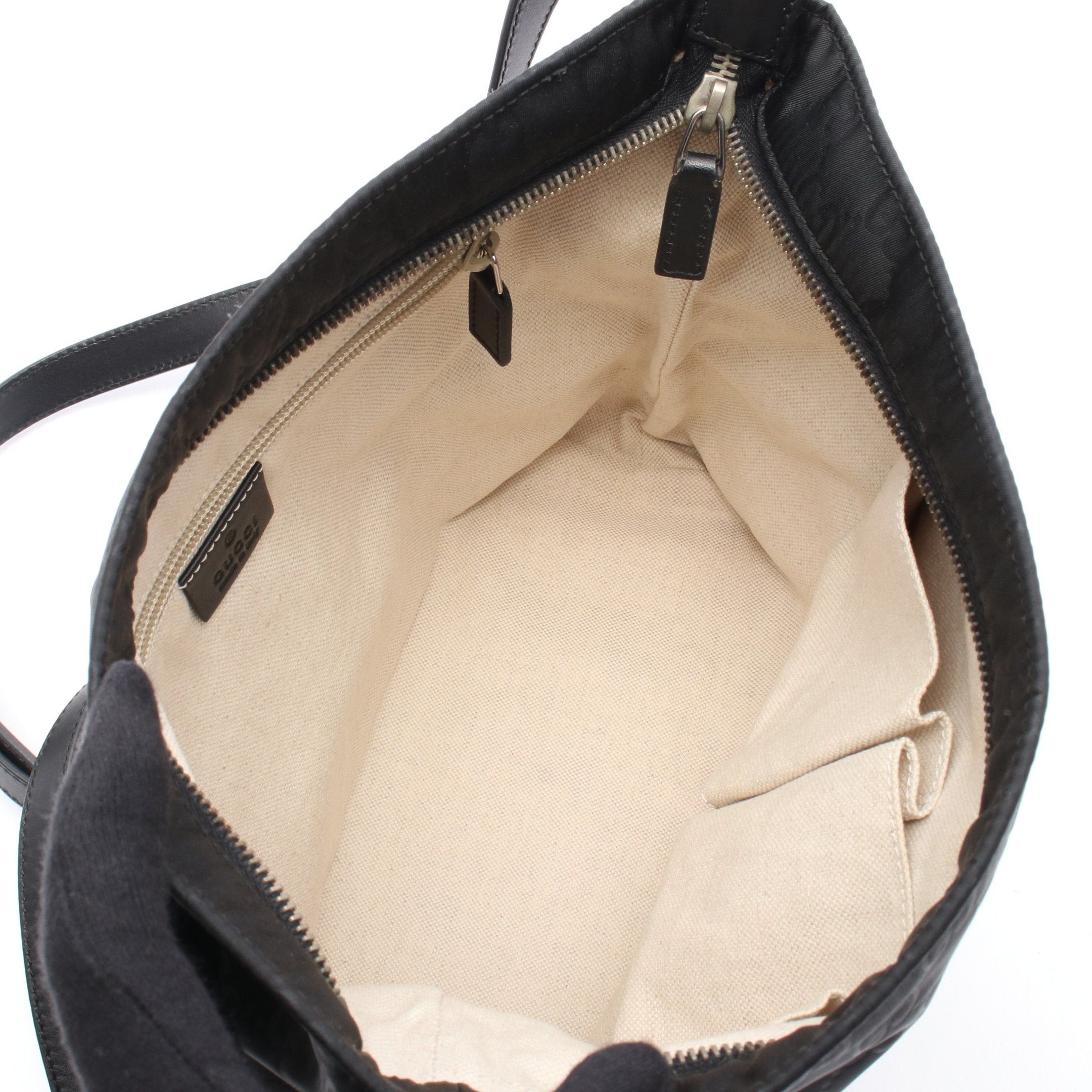 Gucci Gucci Gg Pattern Shoulder Bag Nylon Leather Black Size ONE SIZE - 3 Thumbnail