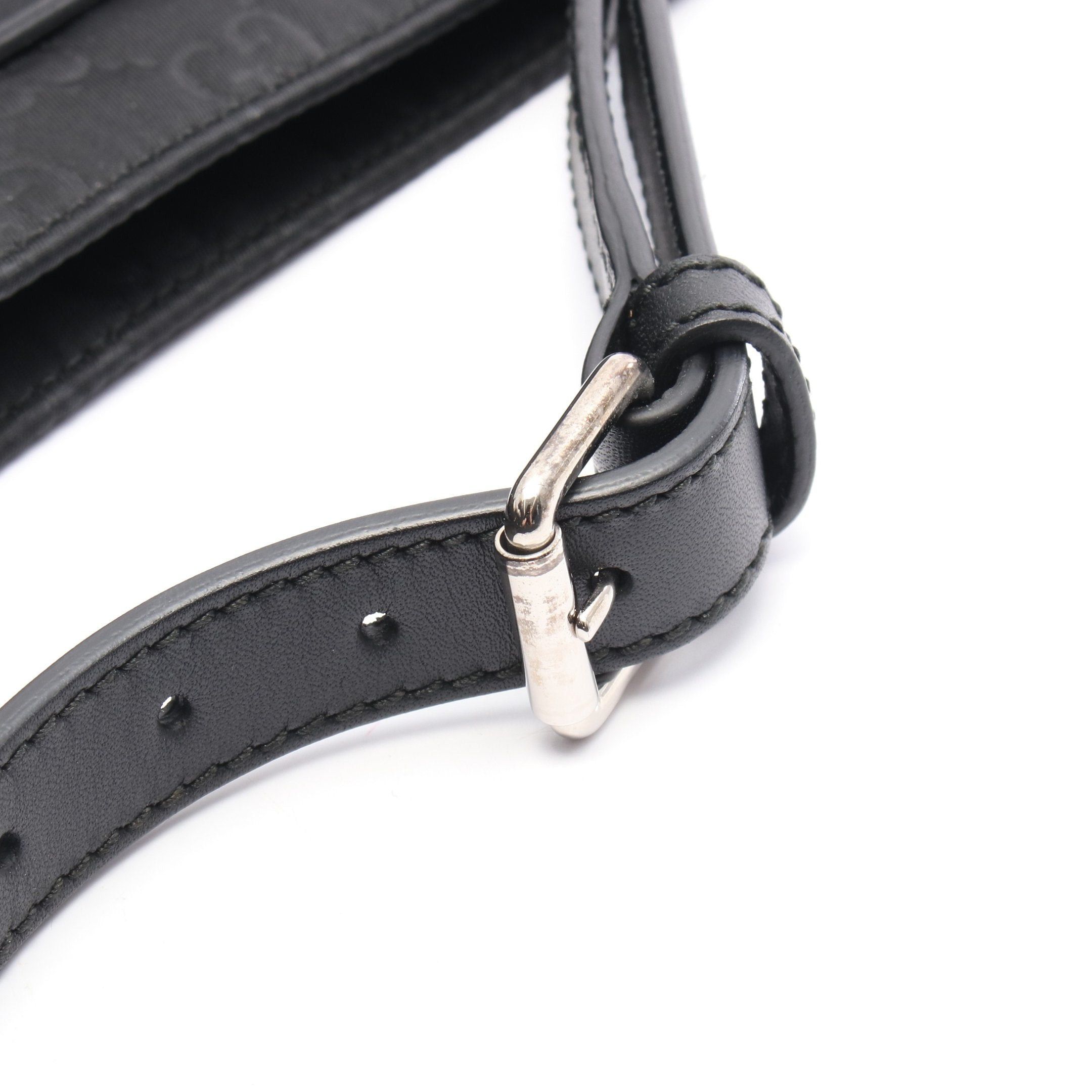 Gucci Gucci Gg Pattern Shoulder Bag Nylon Leather Black Size ONE SIZE - 6 Thumbnail