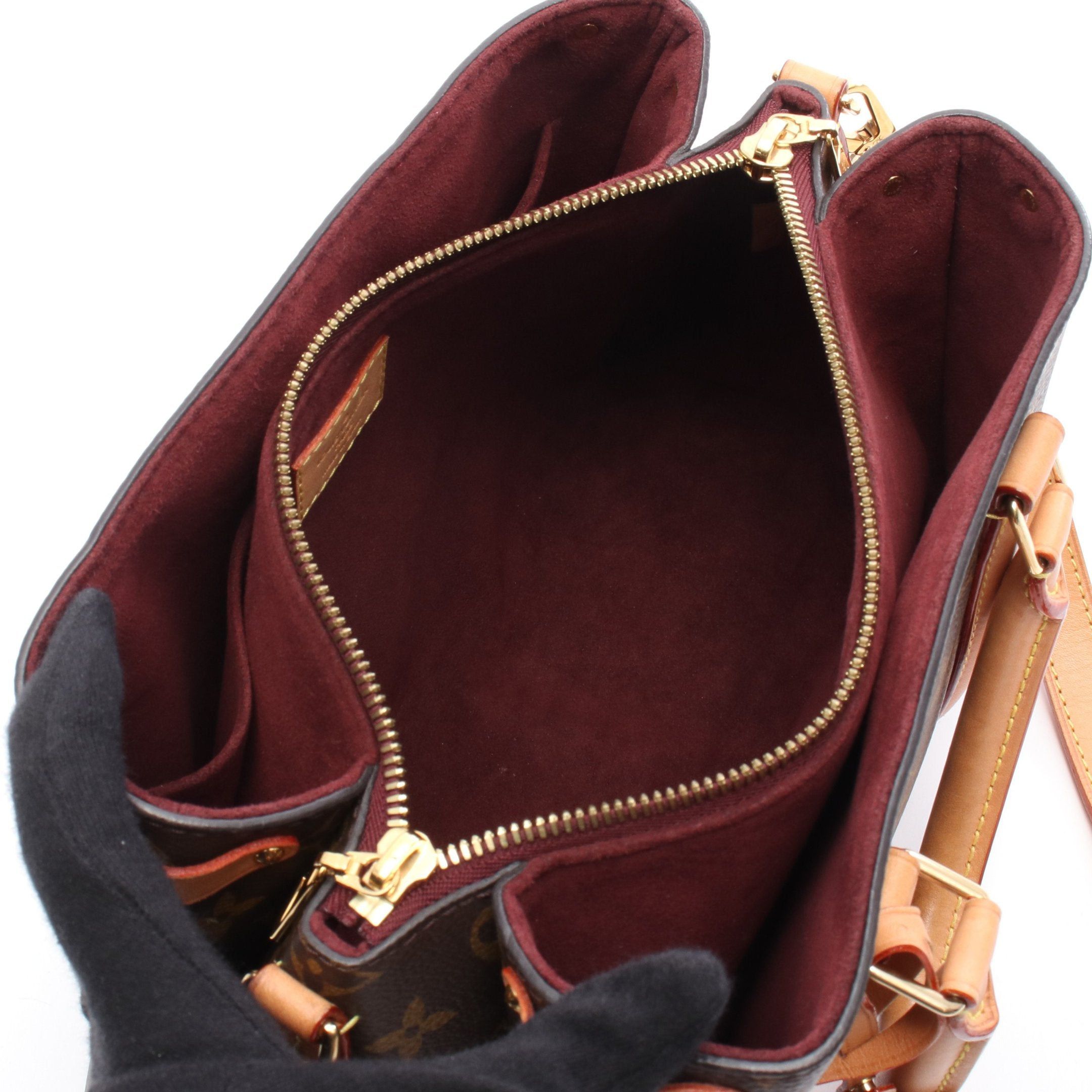 Louis Vuitton Louis Vuitton Soufflot Bb Monogram Handbag Leather Brown Size ONE SIZE - 3 Thumbnail