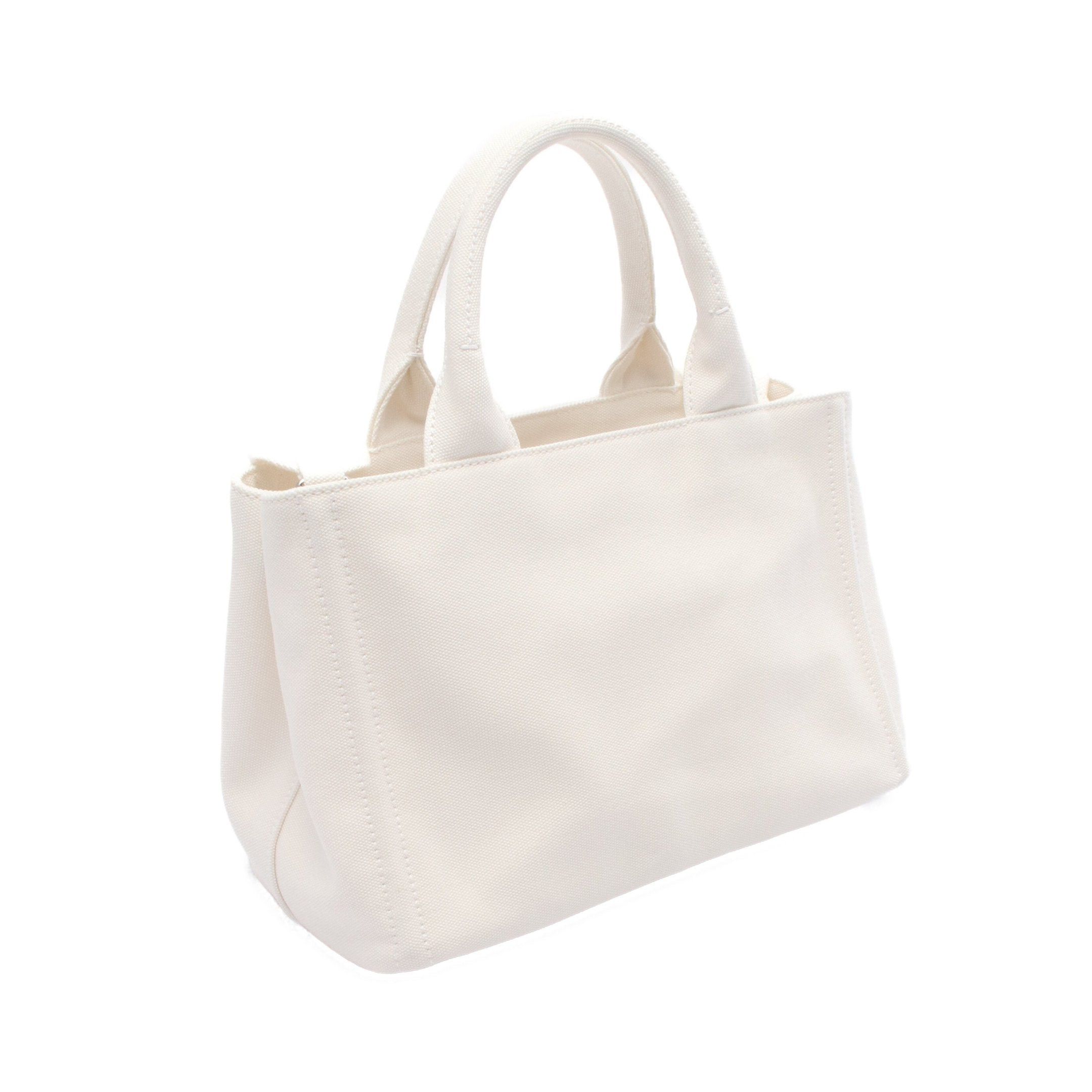 Prada Prada Canapa Kanapa Handbag Tote Bag Canvas White Size ONE SIZE - 2 Thumbnail