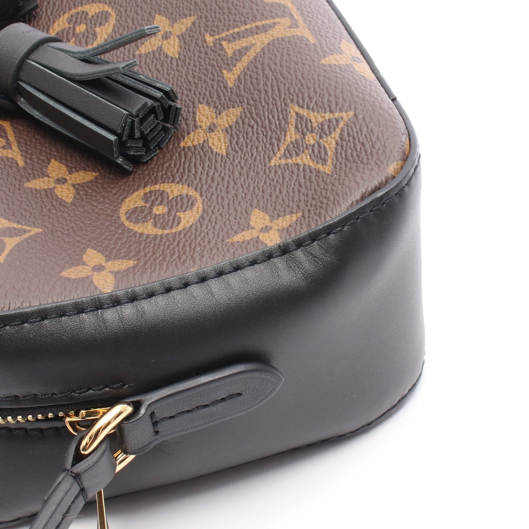 Louis Vuitton Louis Vuitton Saintonge Monogram Noir Shoulder Bag Leather Brown Black Size ONE SIZE - 6 Thumbnail