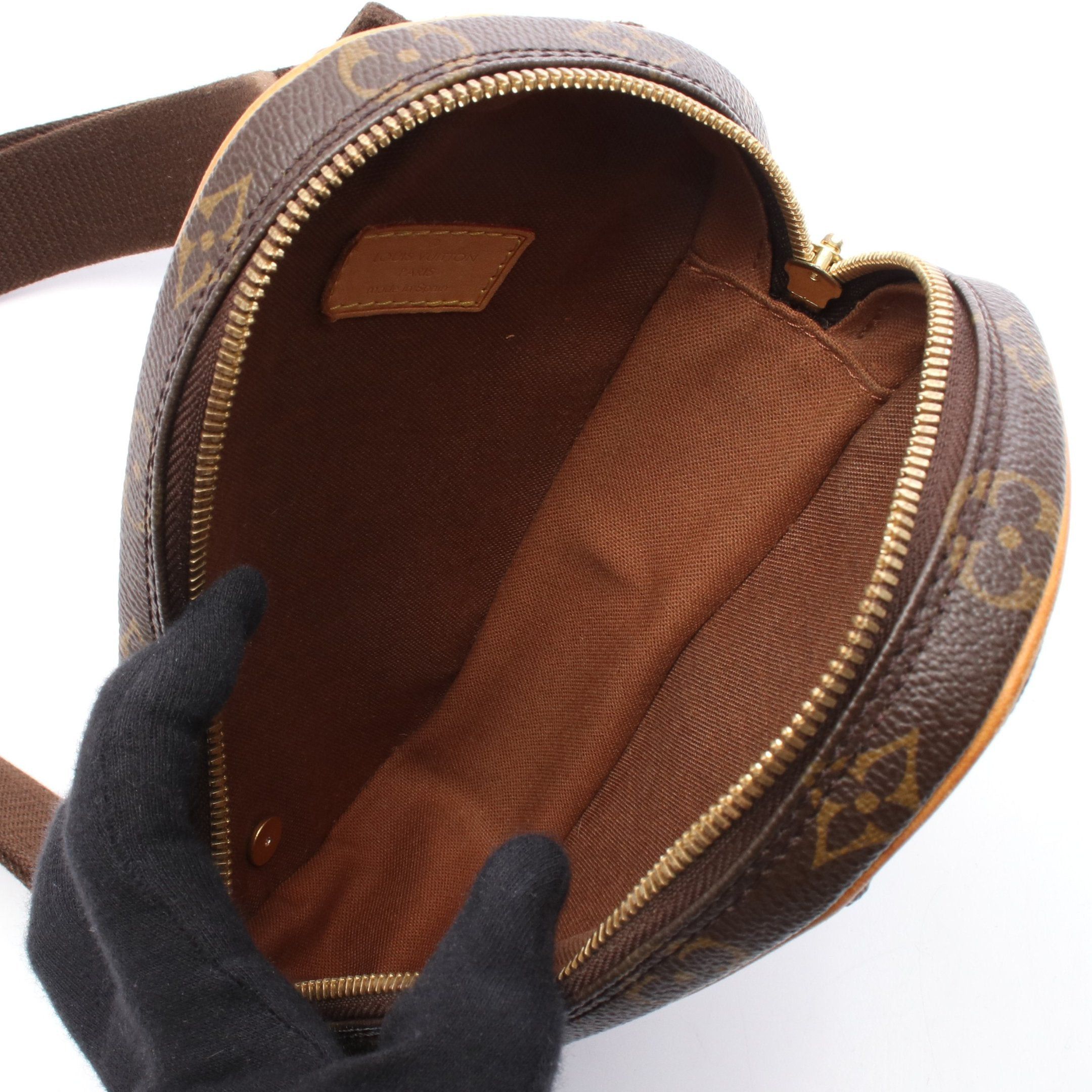 Louis Vuitton Louis Vuitton Pochette Ganju Monogram Body Bag Leather Brown Size ONE SIZE - 3 Thumbnail