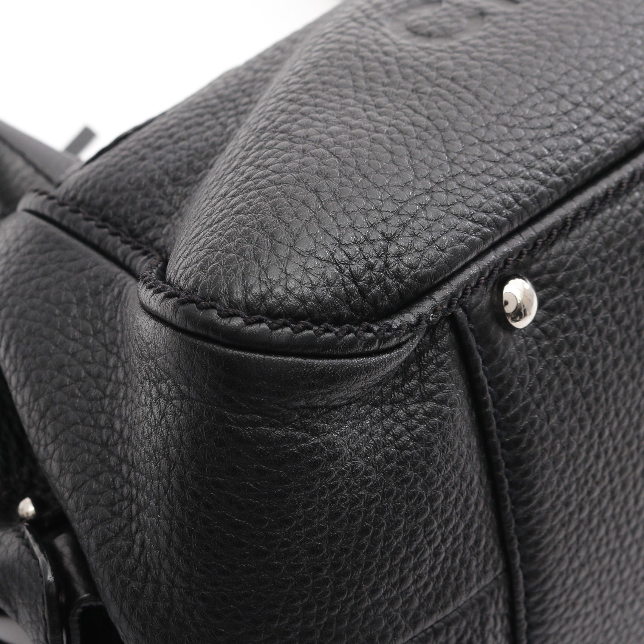 Chanel Chanel Logo Handbag Caviar Skin Black Silver Hardware Size ONE SIZE - 6 Thumbnail