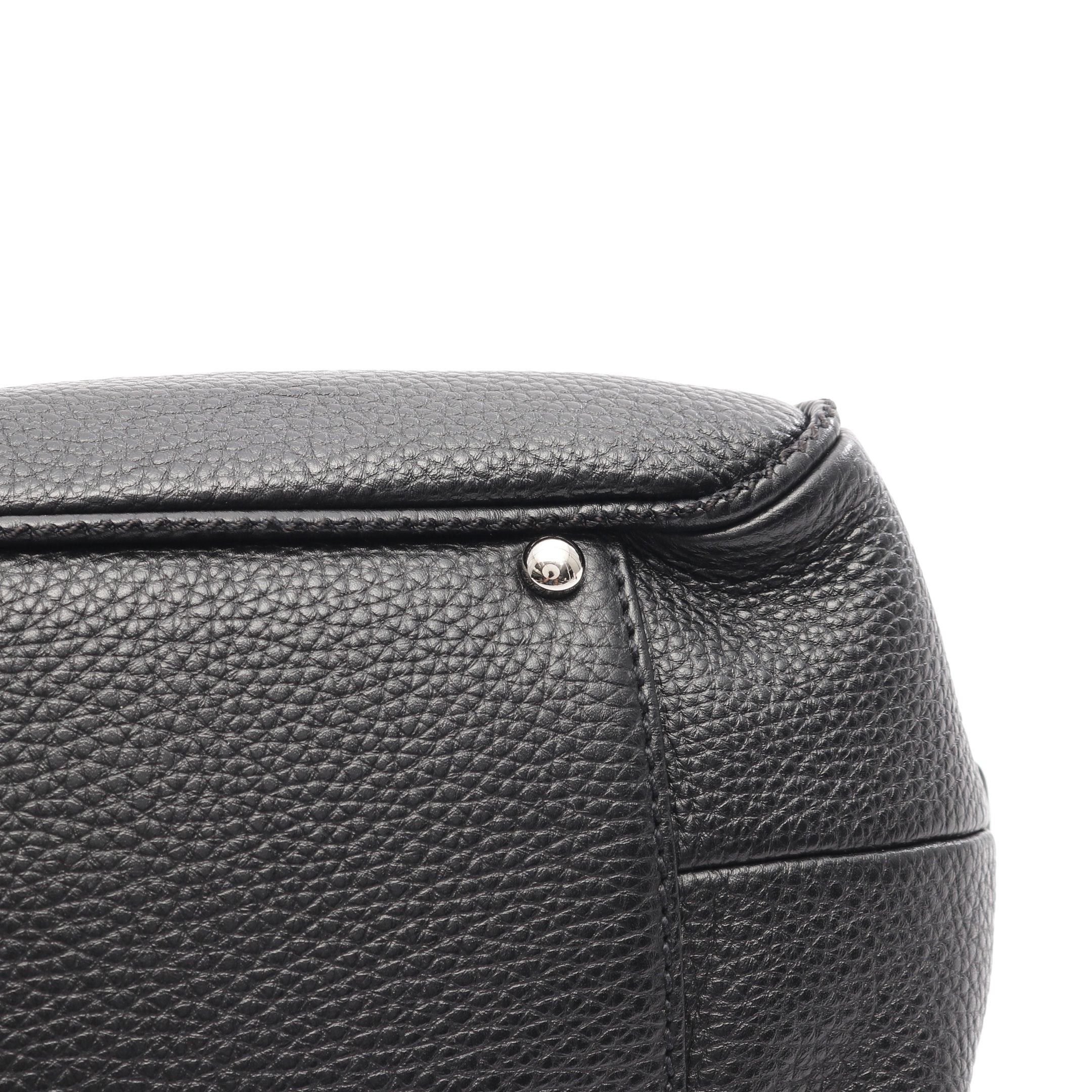 Chanel Chanel Logo Handbag Caviar Skin Black Silver Hardware Size ONE SIZE - 9 Thumbnail