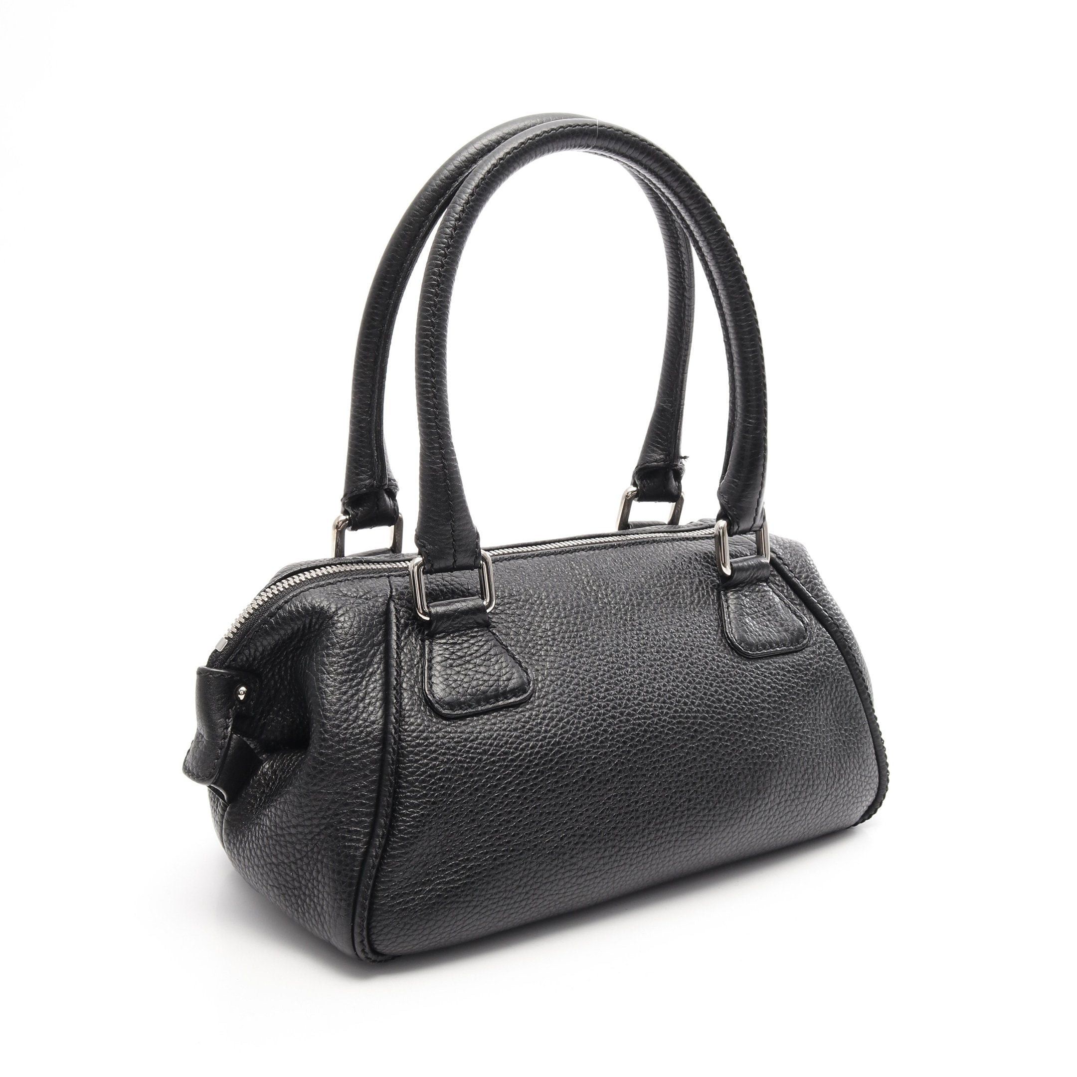 Chanel Chanel Logo Handbag Caviar Skin Black Silver Hardware Size ONE SIZE - 2 Thumbnail