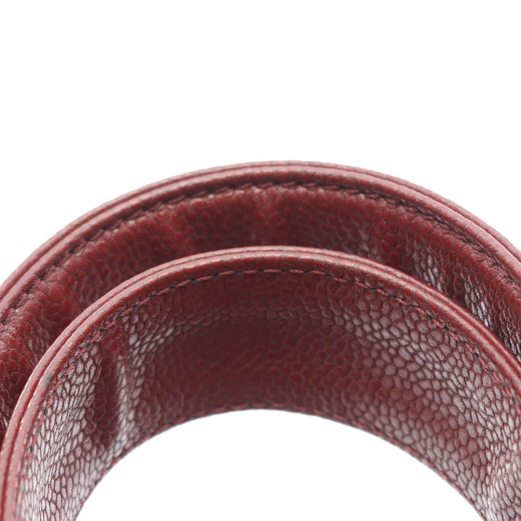 Chanel Chanel Coco Mark Chain Handbag Tote Bag Caviar Skin Red Silver Hardware Size ONE SIZE - 13 Thumbnail
