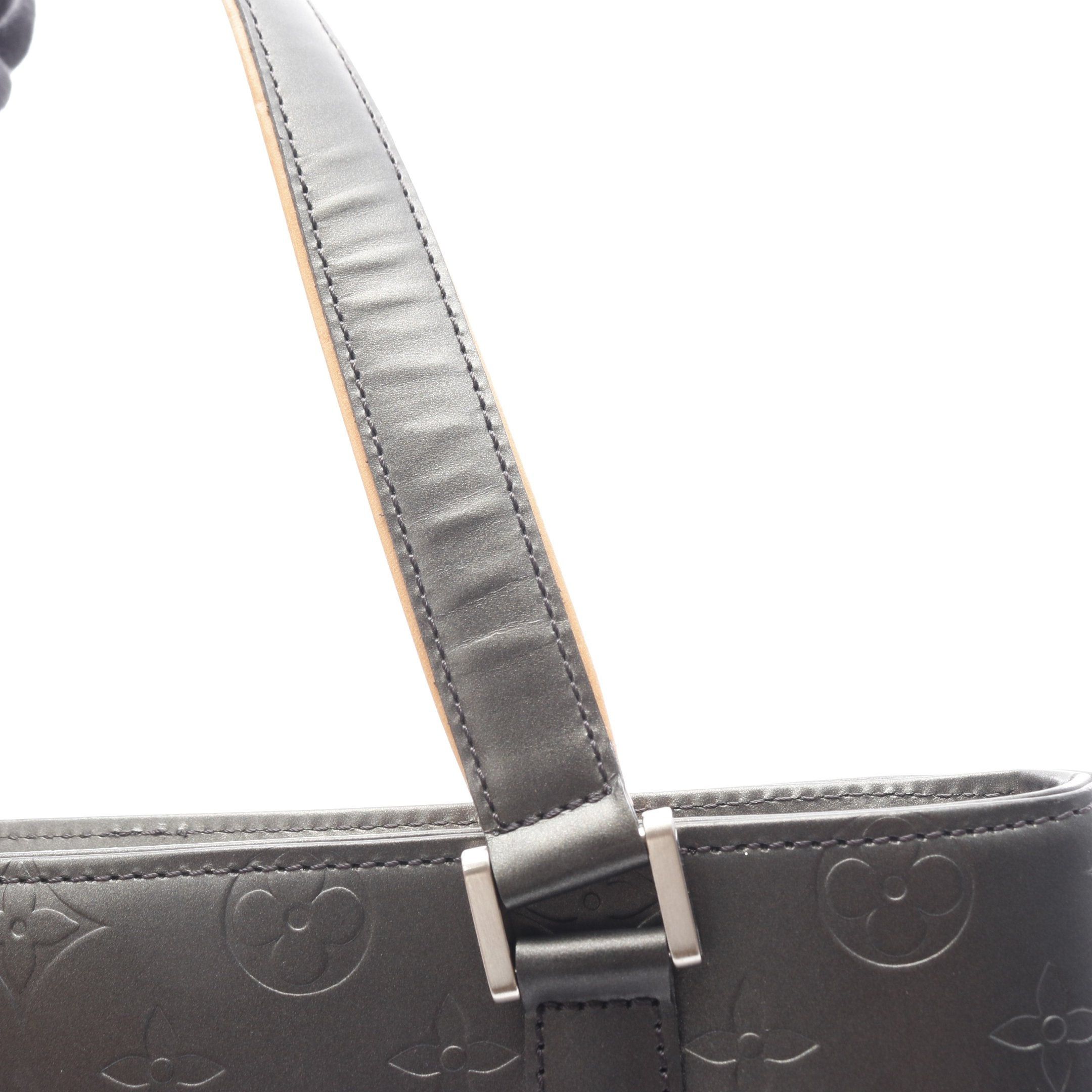 Louis Vuitton Louis Vuitton Stockton Monogram Mat Noir Handbag Leather Black Size ONE SIZE - 7 Thumbnail