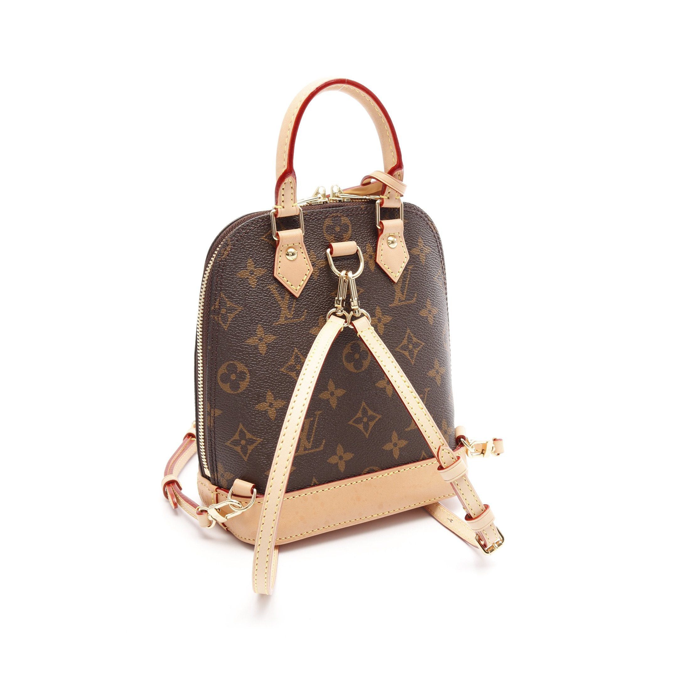 Louis Vuitton Louis Vuitton Alma Backpack Monogram Rucksack Leather Brown Size ONE SIZE - 2 Thumbnail