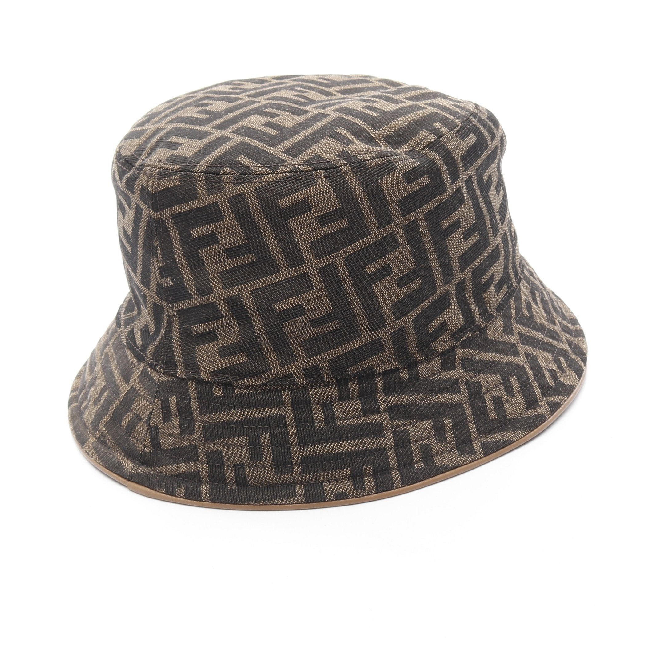 Fendi Fendi Ff Jacquard Bucket Hat Brown Size ONE SIZE - 2 Thumbnail