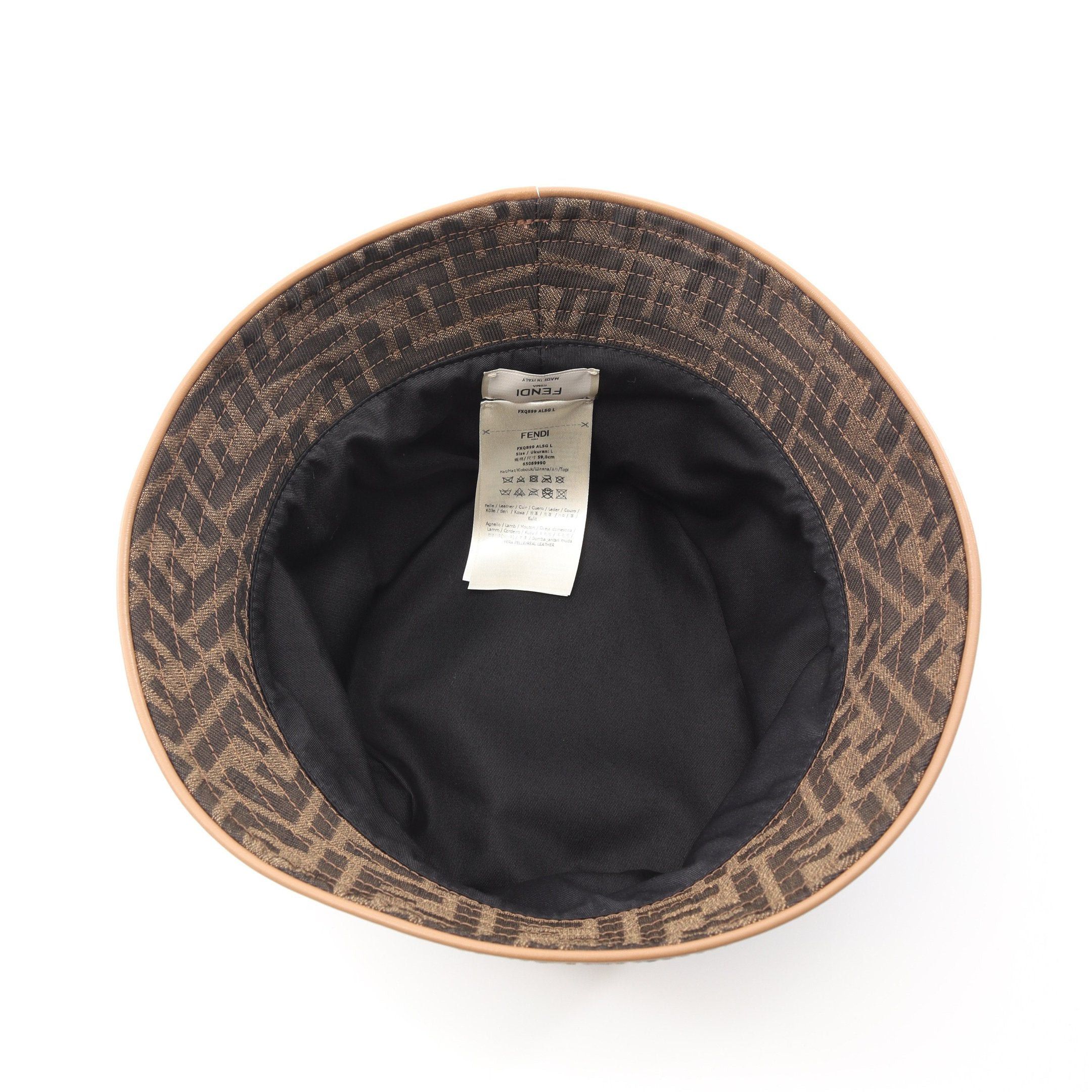 Fendi Fendi Ff Jacquard Bucket Hat Brown Size ONE SIZE - 3 Thumbnail