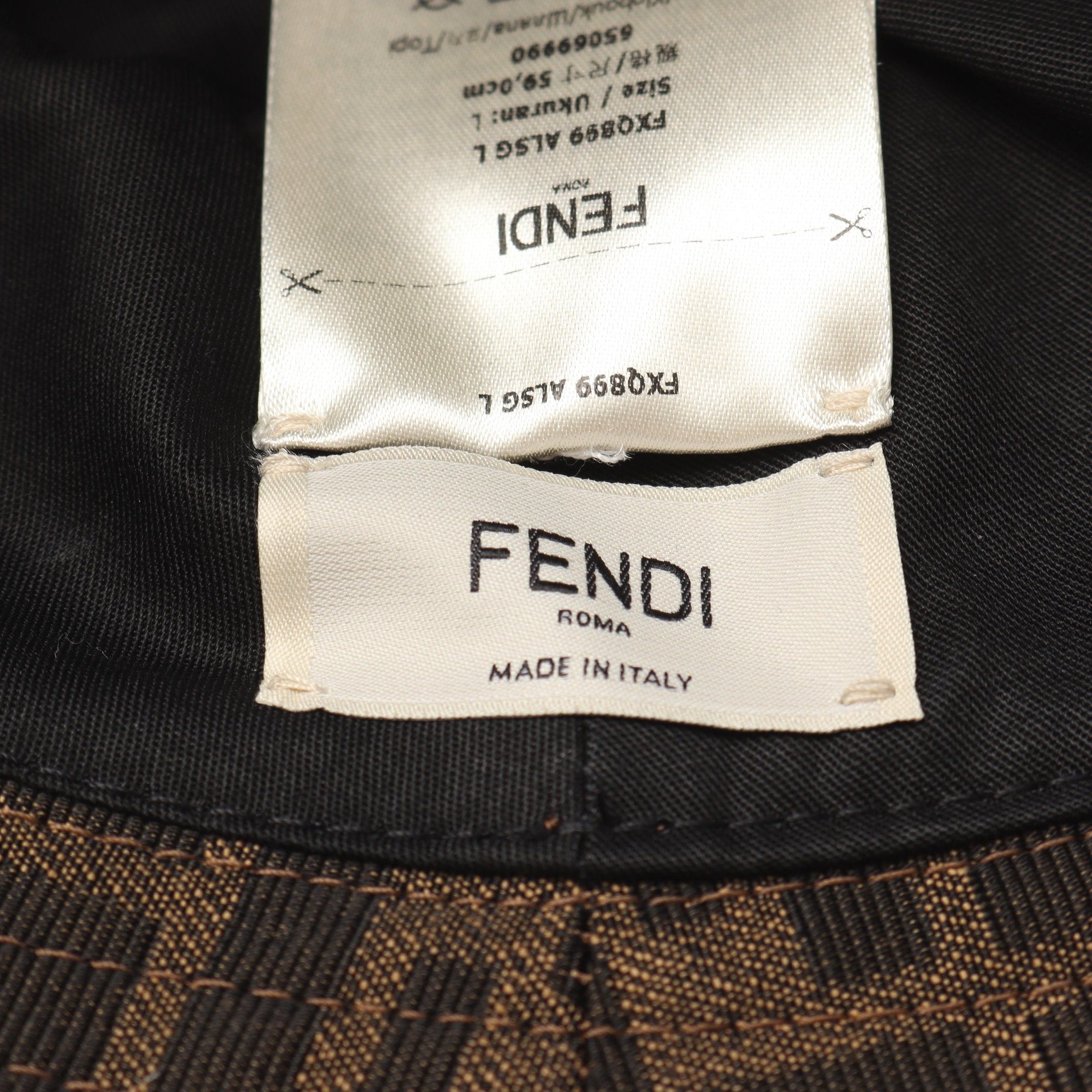 Fendi Fendi Ff Jacquard Bucket Hat Brown Size ONE SIZE - 4 Thumbnail