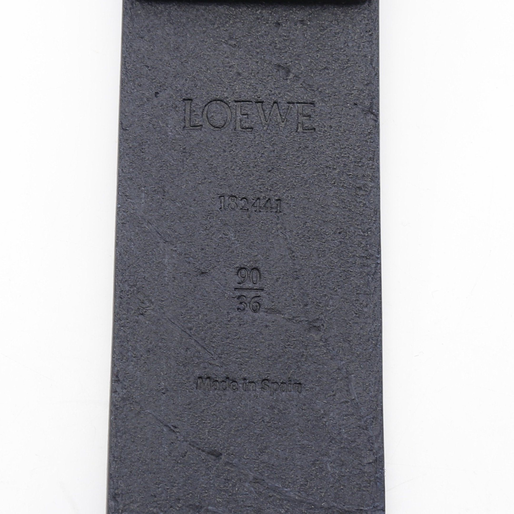 Loewe Loewe Chunky Anagram Belt Leather Dark Navy Silver Hardware Size ONE SIZE - 4 Thumbnail