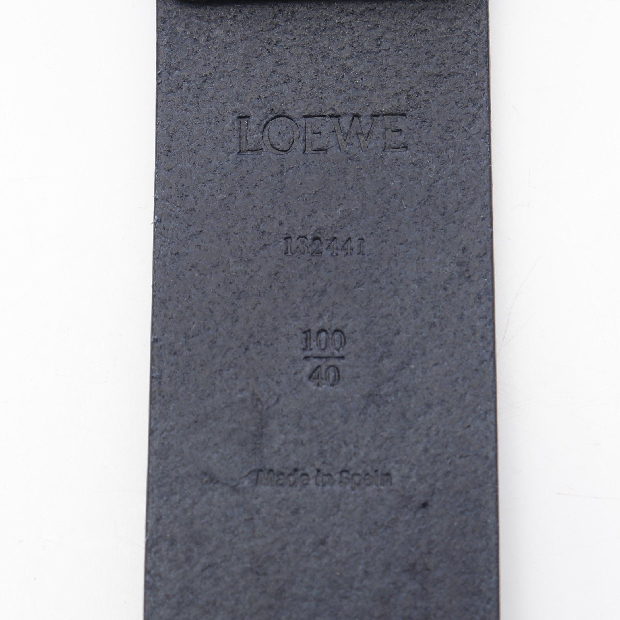Loewe Loewe Chunky Anagram Belt Leather Dark Navy Silver Hardware Size ONE SIZE - 4 Thumbnail