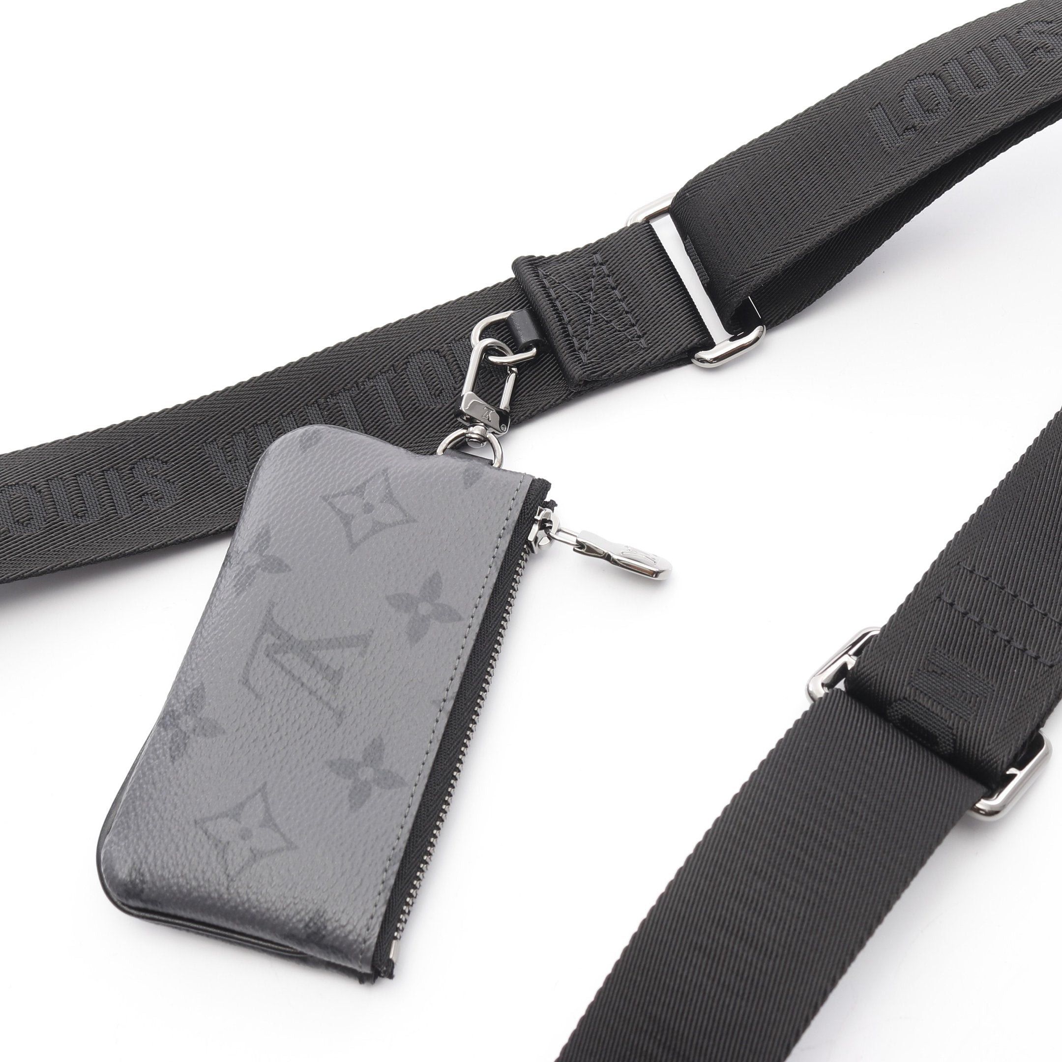 Louis Vuitton Louis Vuitton Trio Messenger Monogram Eclipse Shoulder Bag Leather Black Gray Size ONE SIZE - 8 Thumbnail
