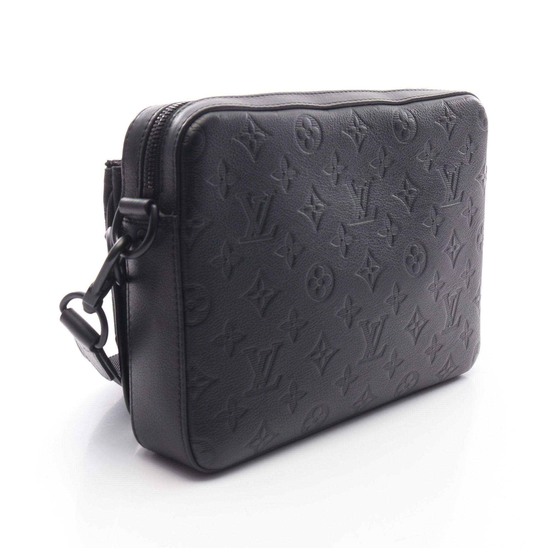 Louis Vuitton Louis Vuitton Trio Messenger Monogram Shadow Shoulder Bag Leather Black Size ONE SIZE - 2 Thumbnail