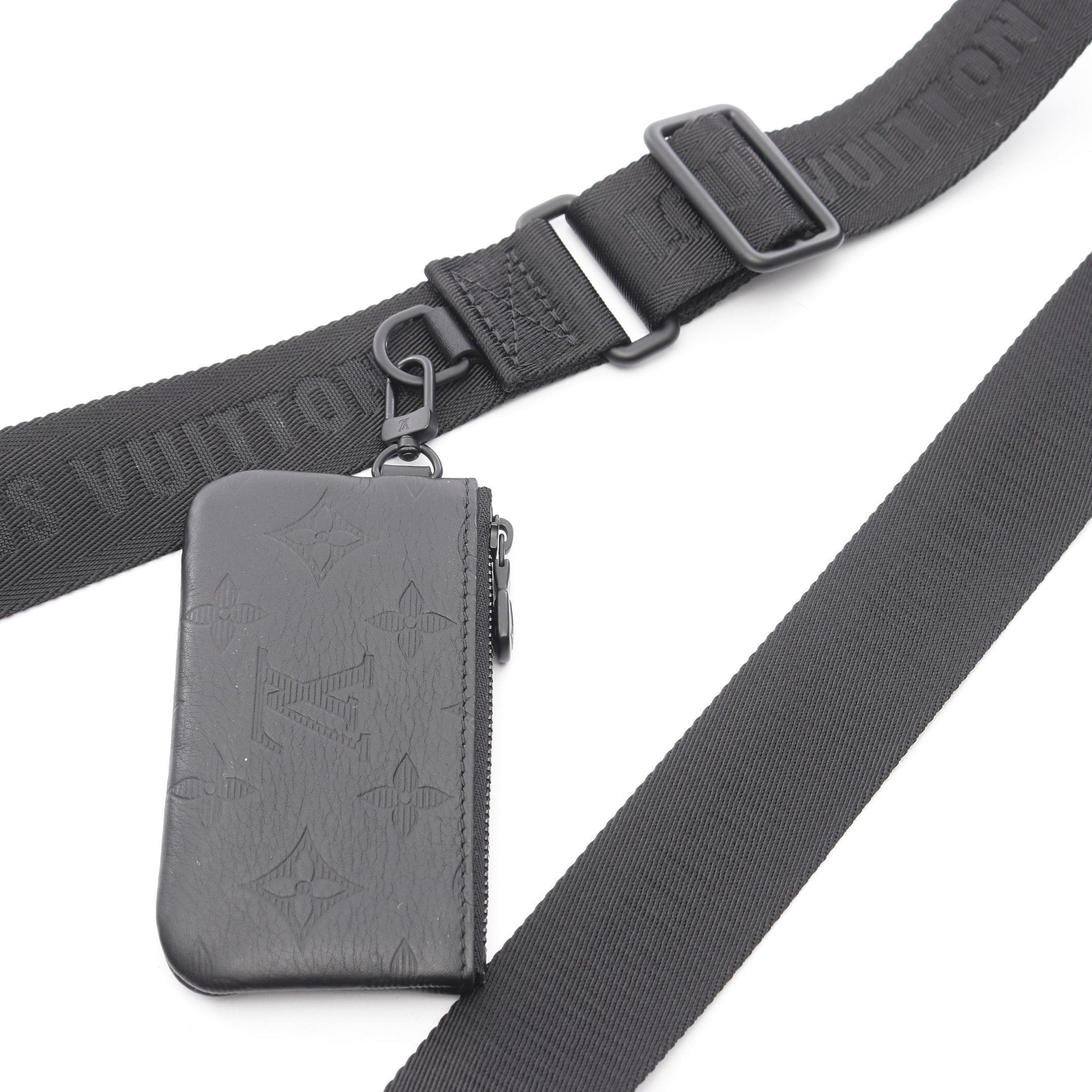 Louis Vuitton Louis Vuitton Trio Messenger Monogram Shadow Shoulder Bag Leather Black Size ONE SIZE - 7 Thumbnail
