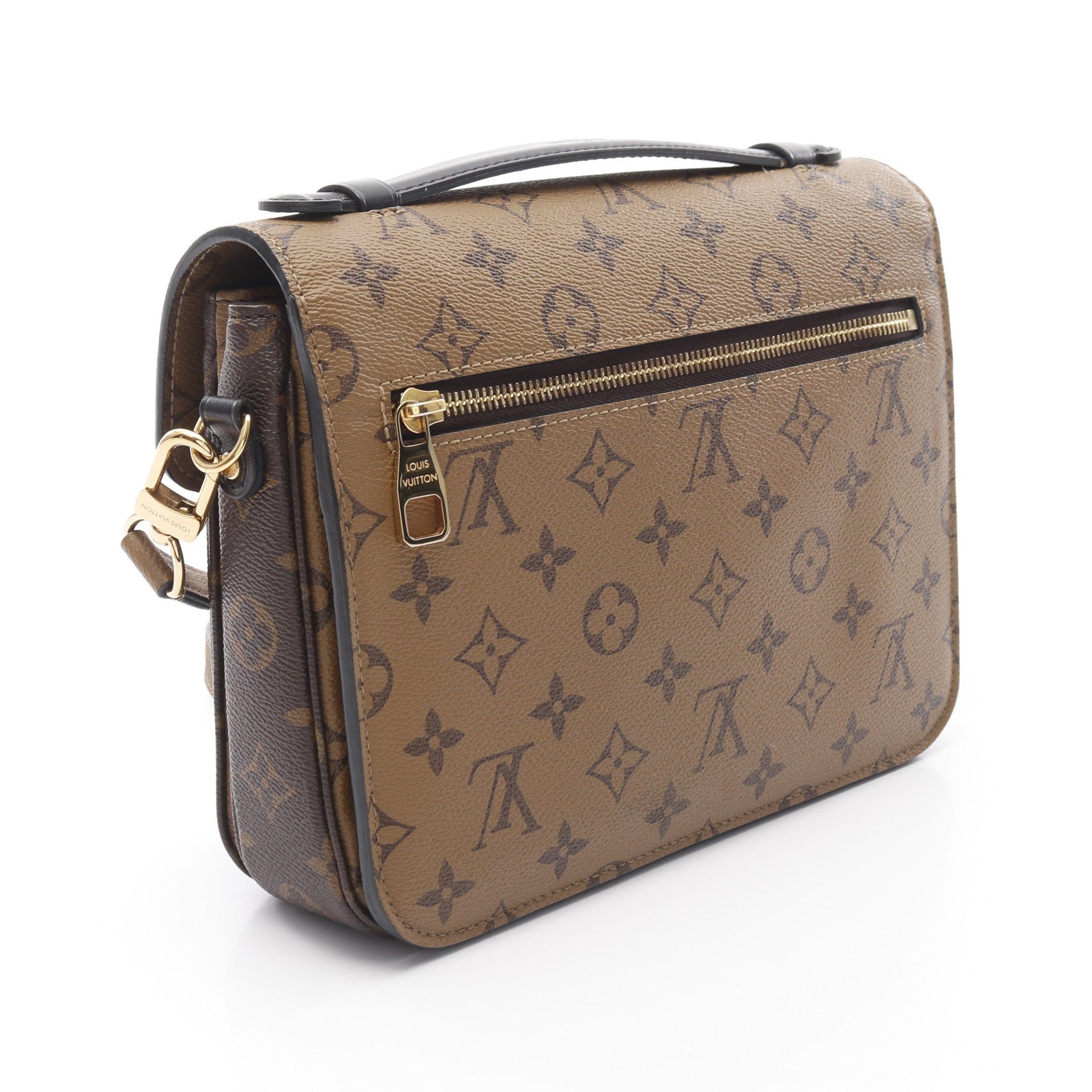 Louis Vuitton Louis Vuitton Pochette Metis Mm Monogram Reverse Handbag Leather Brown Black Size ONE SIZE - 2 Thumbnail