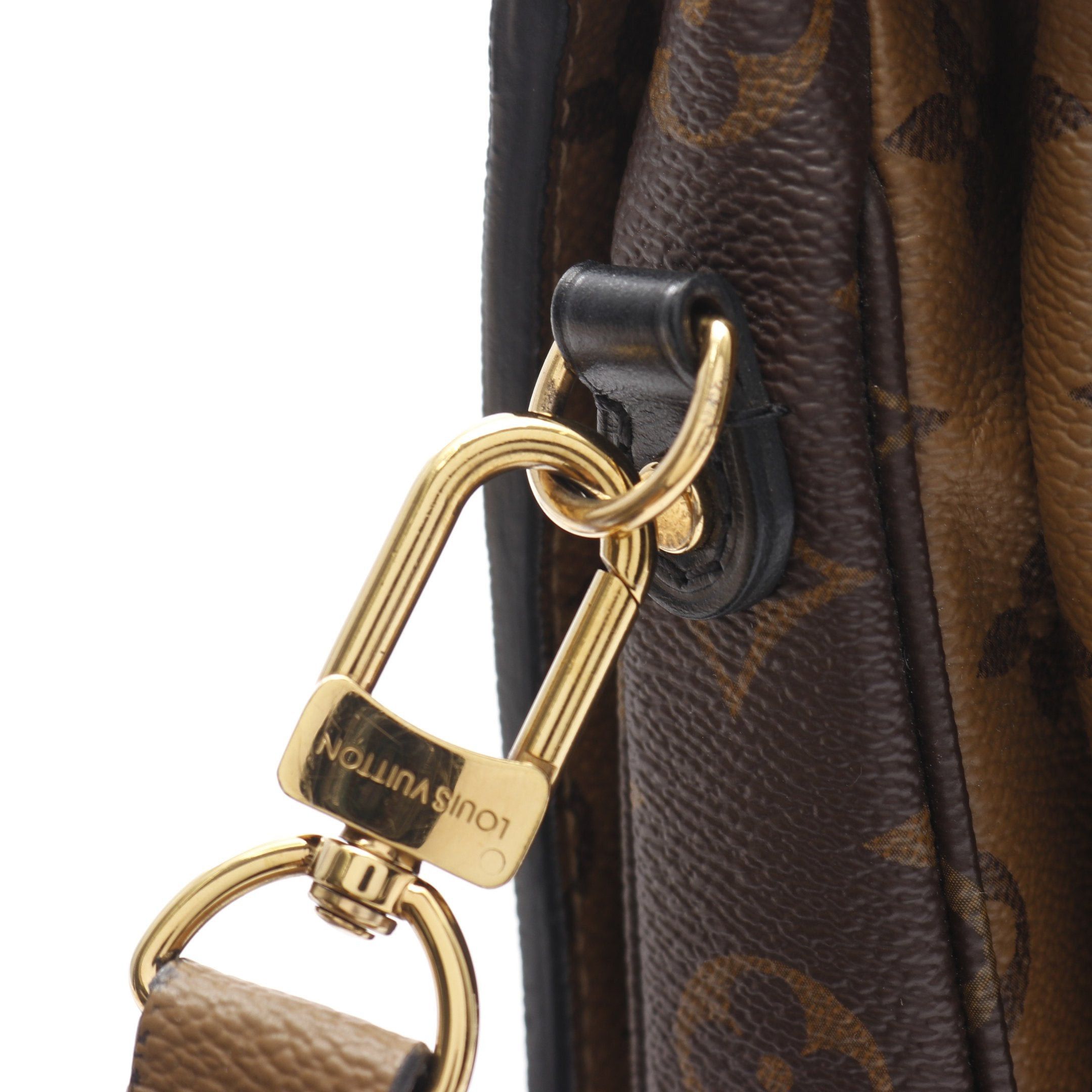 Louis Vuitton Louis Vuitton Pochette Metis Mm Monogram Reverse Handbag Leather Brown Black Size ONE SIZE - 7 Thumbnail