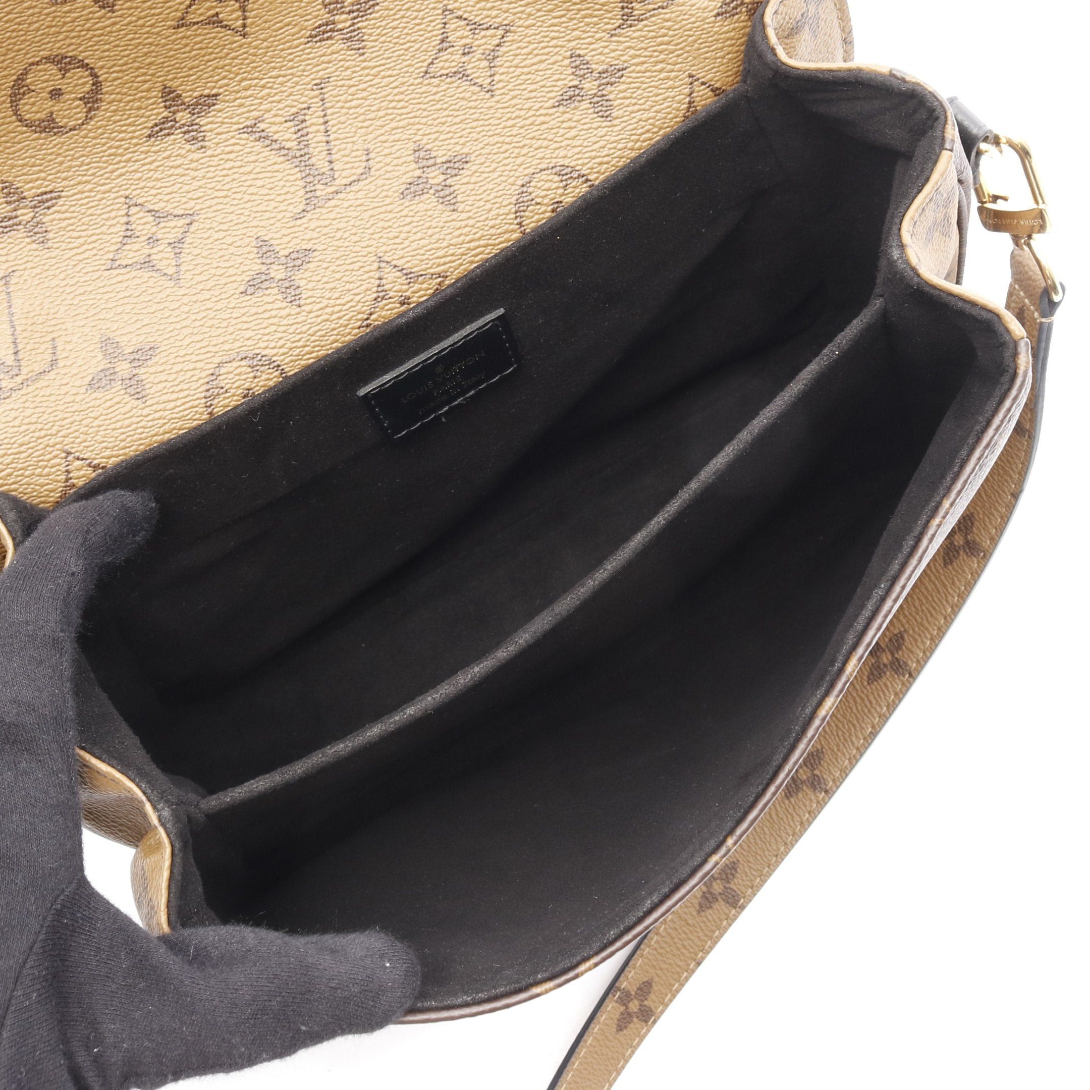 Louis Vuitton Louis Vuitton Pochette Metis Mm Monogram Reverse Handbag Leather Brown Black Size ONE SIZE - 3 Thumbnail