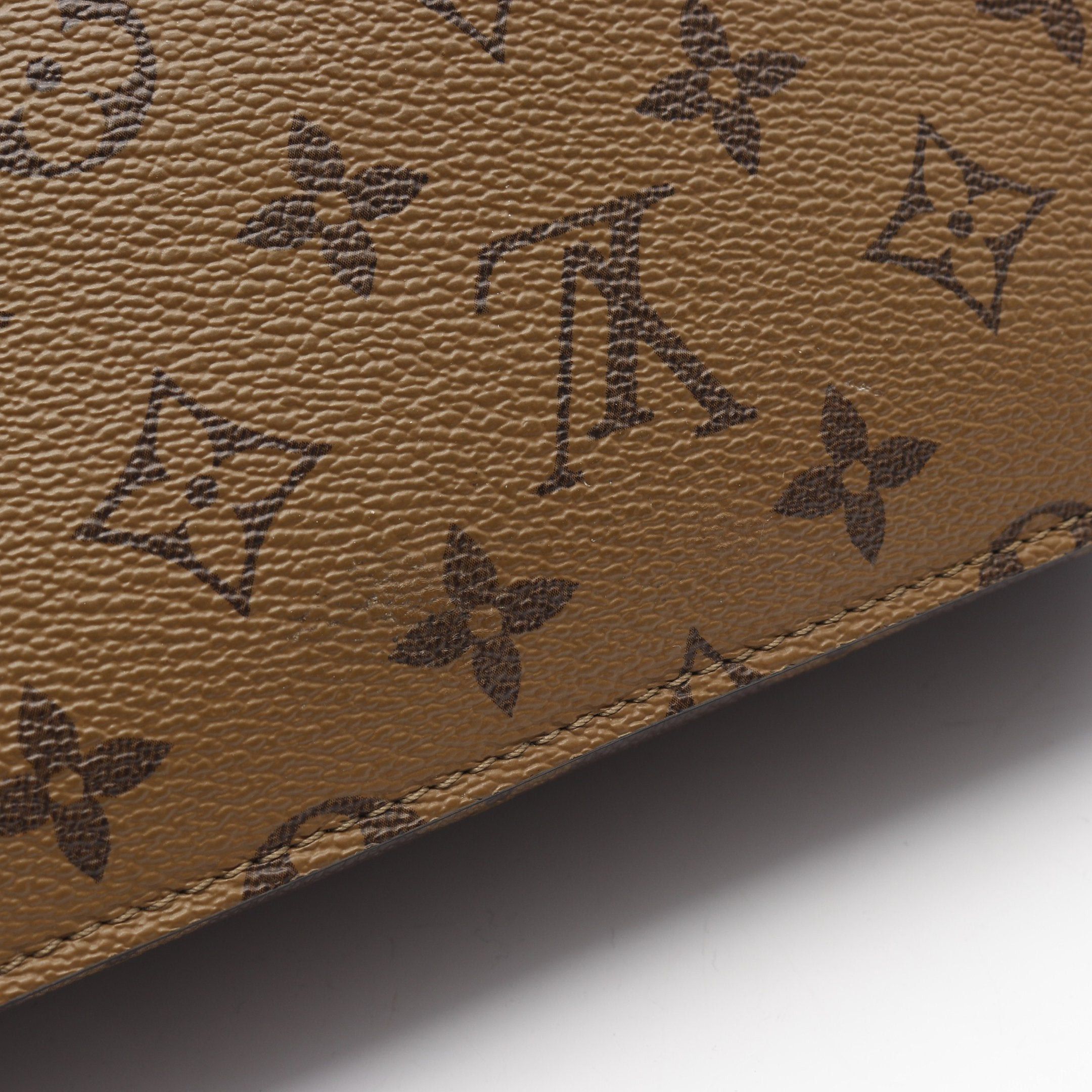 Louis Vuitton Louis Vuitton Pochette Metis Mm Monogram Reverse Handbag Leather Brown Black Size ONE SIZE - 8 Thumbnail