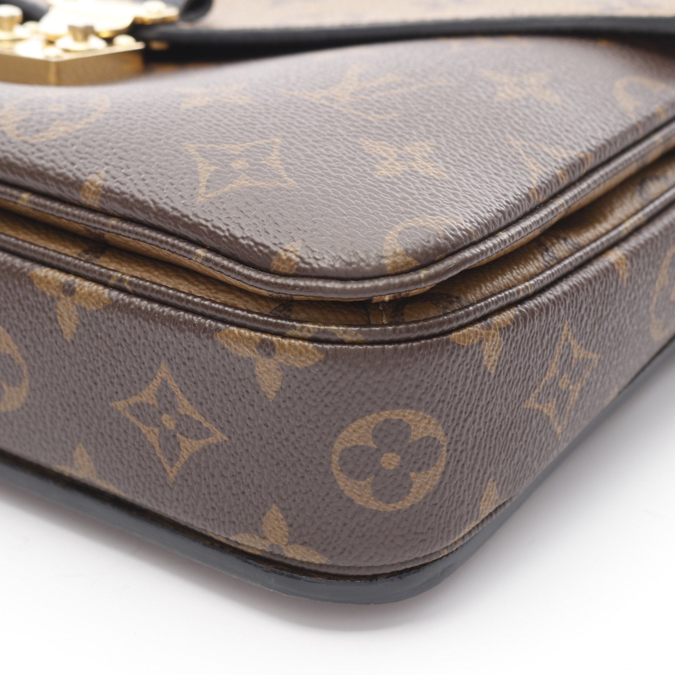 Louis Vuitton Louis Vuitton Pochette Metis Mm Monogram Reverse Handbag Leather Brown Black Size ONE SIZE - 12 Thumbnail
