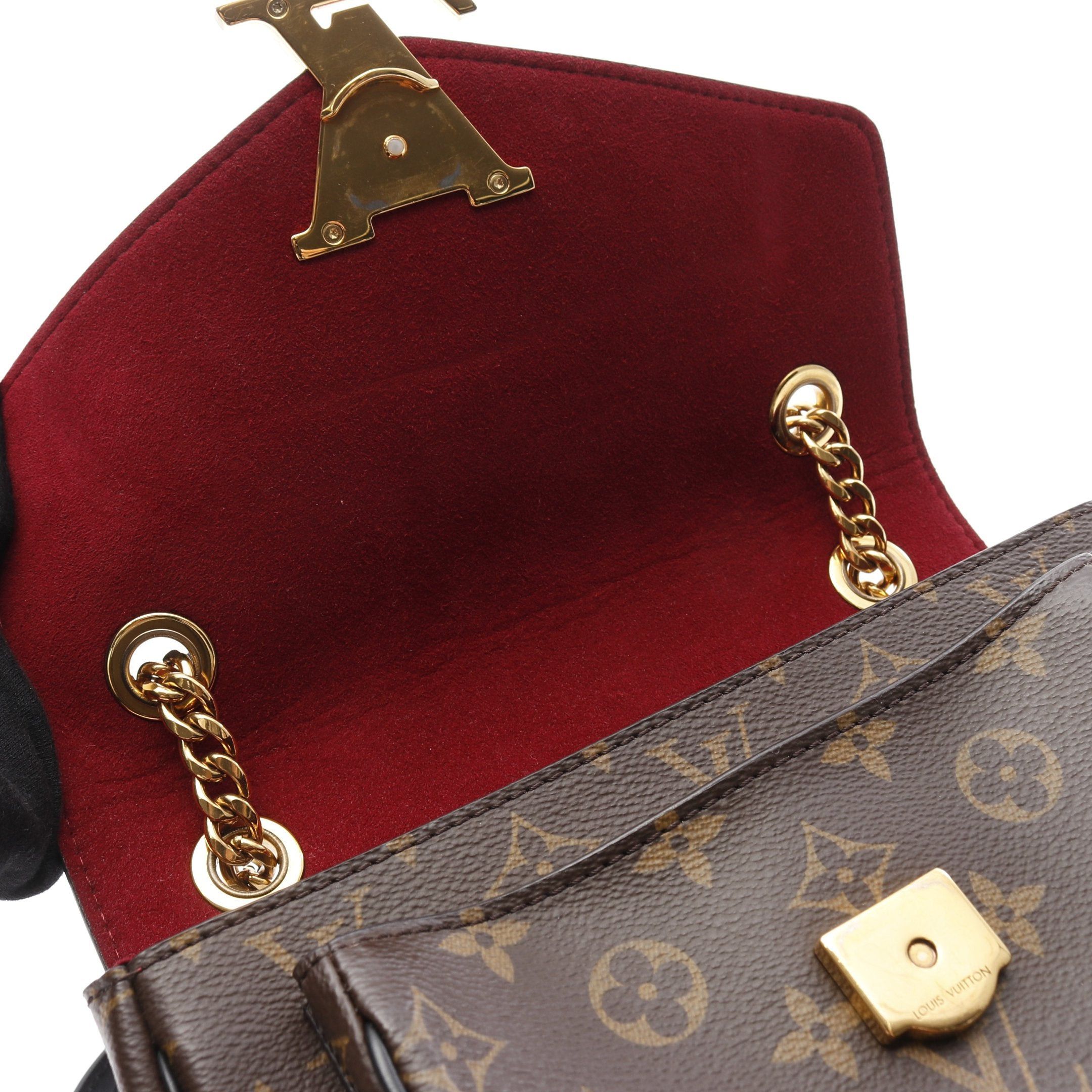 Louis Vuitton Louis Vuitton Passy Monogram Chain Shoulder Bag Leather Brown Black Size ONE SIZE - 9 Thumbnail