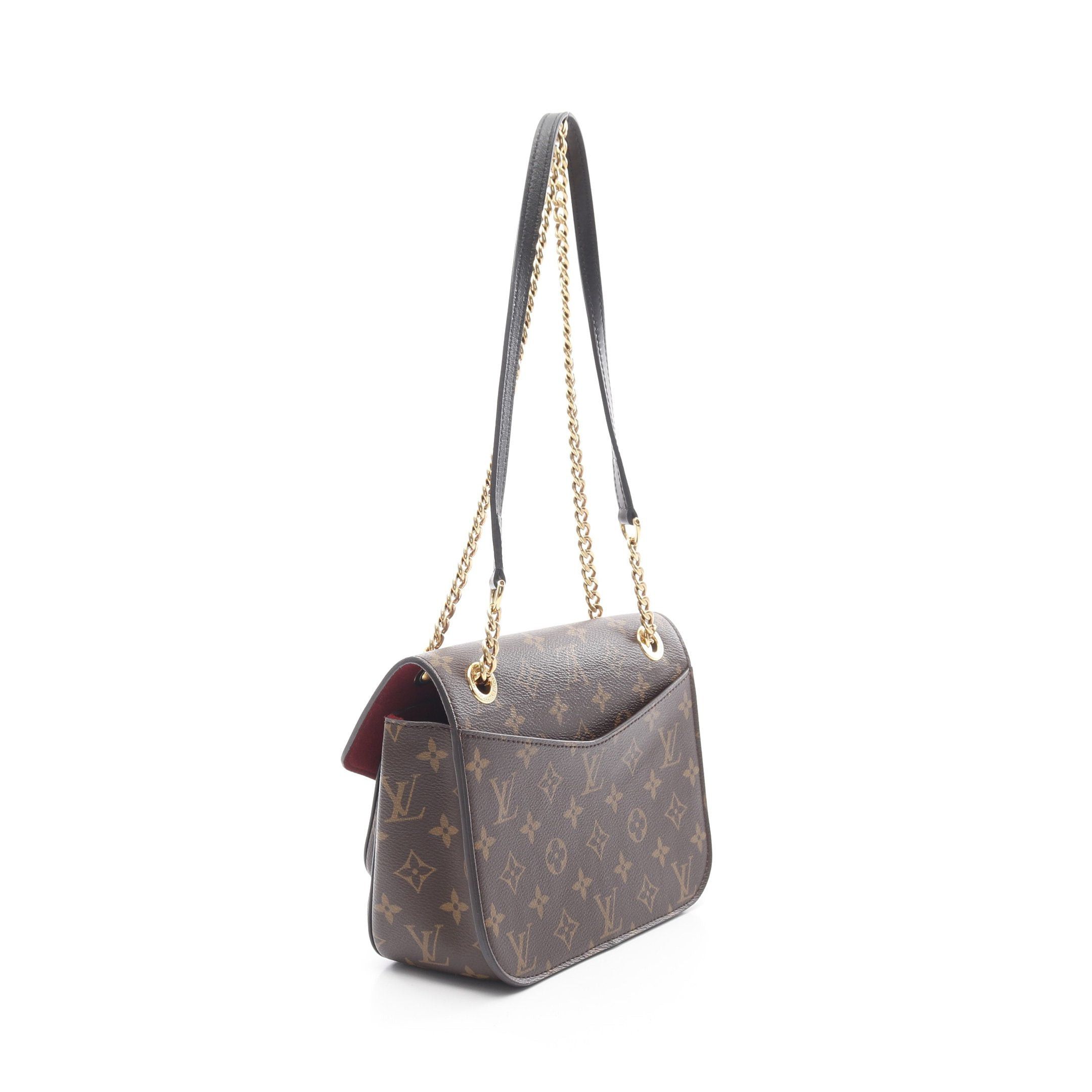 Louis Vuitton Louis Vuitton Passy Monogram Chain Shoulder Bag Leather Brown Black Size ONE SIZE - 2 Thumbnail