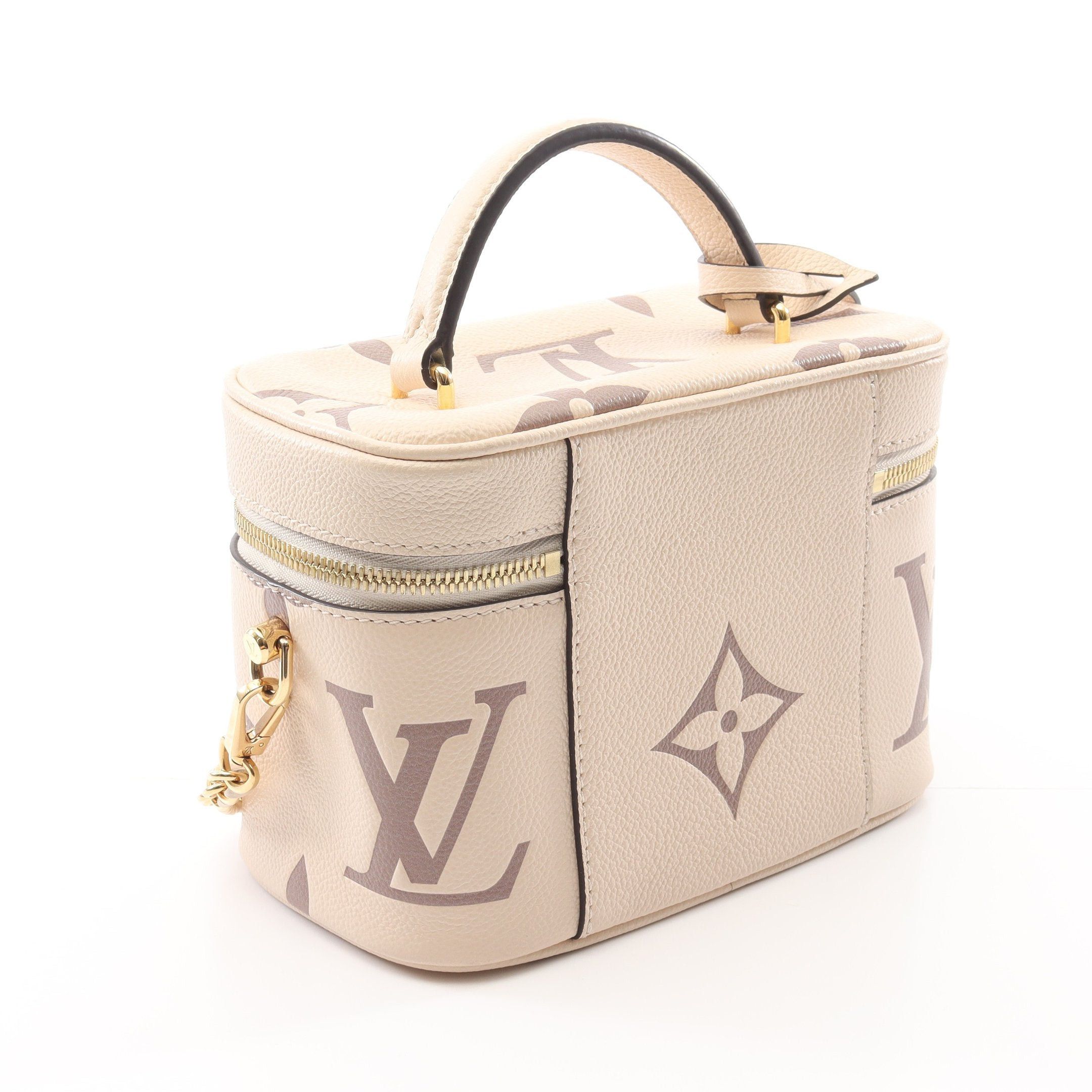 Louis Vuitton Louis Vuitton Vanity Pm Monogram Empreinte Claim Bois De Rose Handbag Bag Leather Beige Gray Brown Size ONE SIZE - 2 Thumbnail