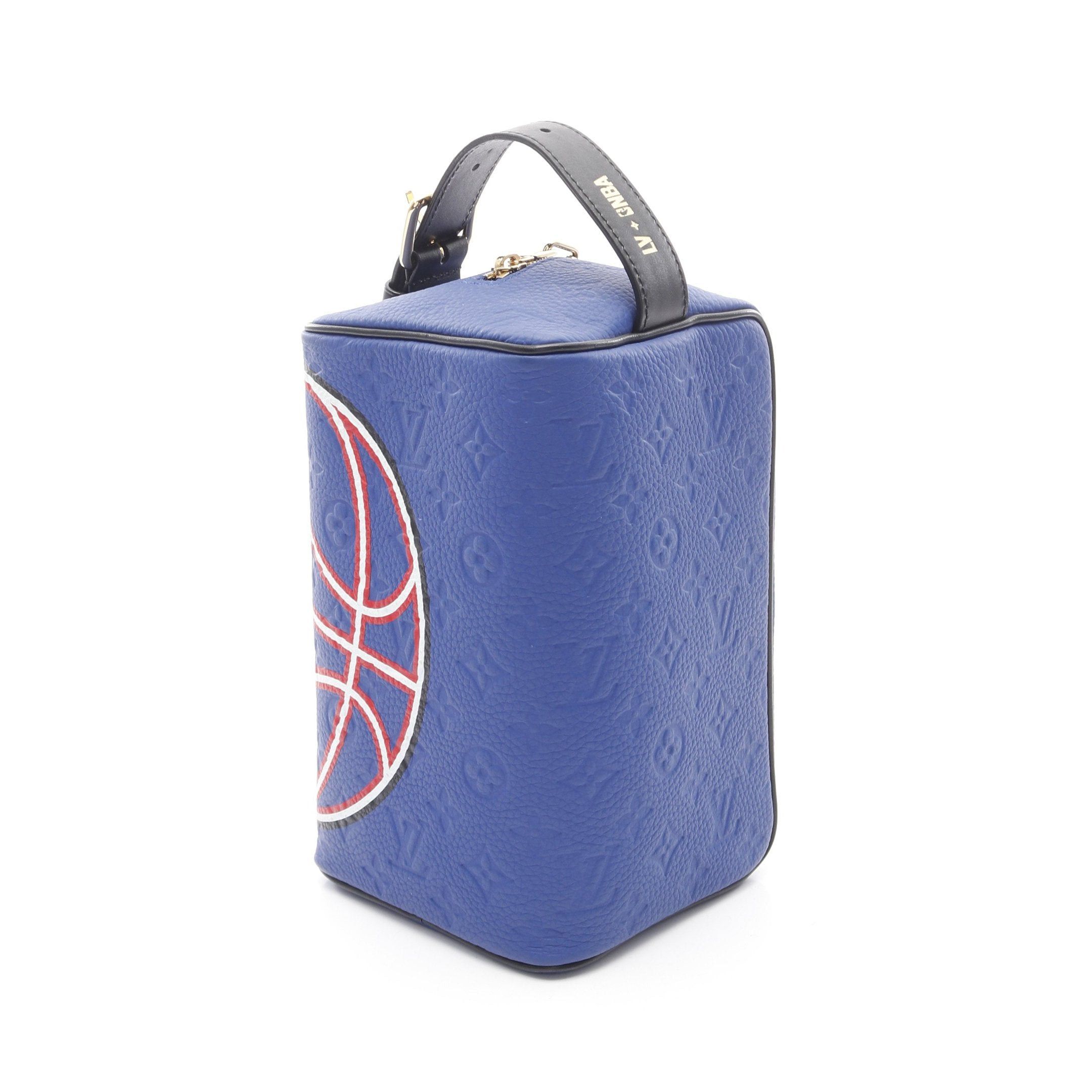 Louis Vuitton Louis Vuitton Louis Vuitton X Nba Cloakroom Dopp Kit Monogram Embossed Second Bag Handbag Leather Blue Multicolor Size ONE SIZE - 2 Thumbnail