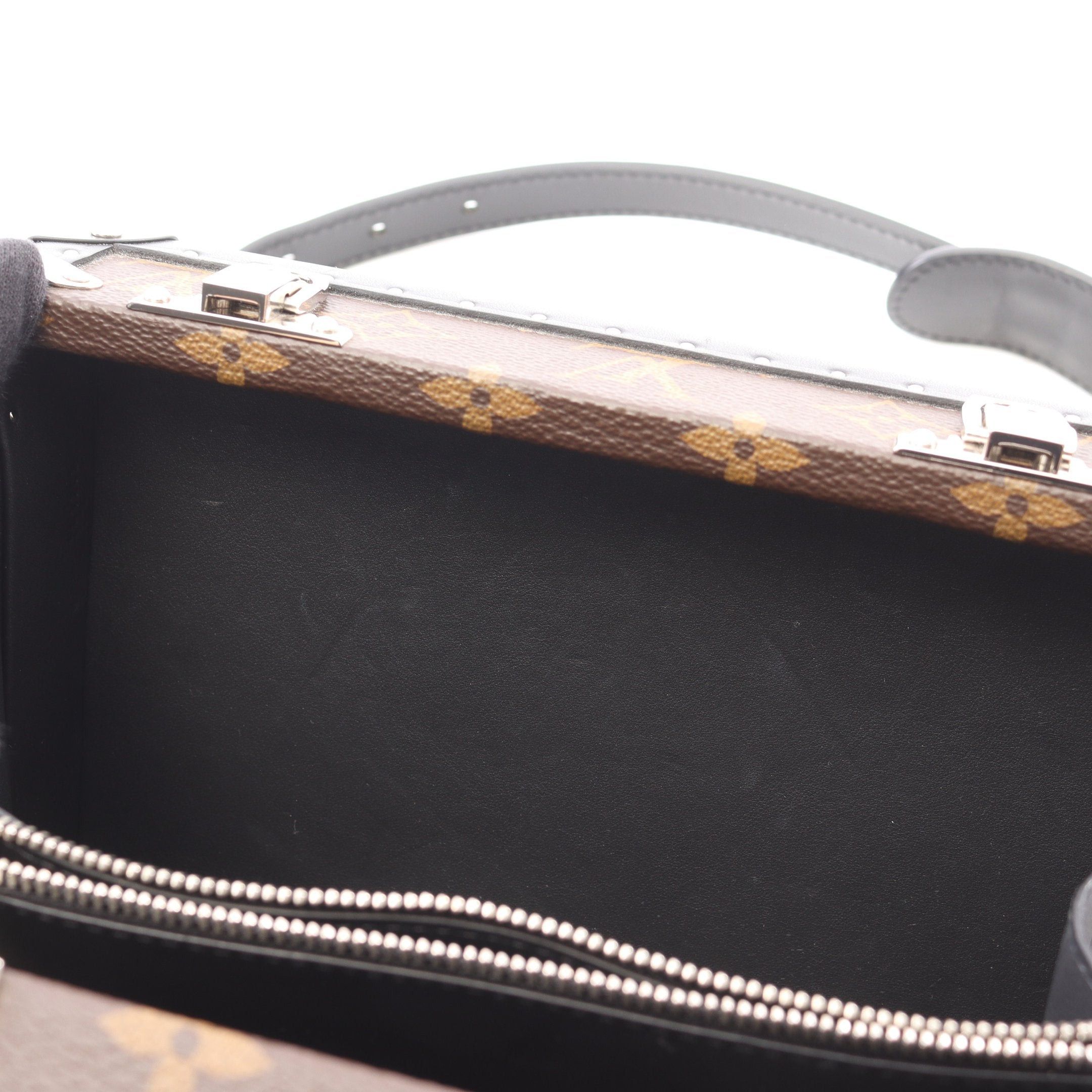 Louis Vuitton Louis Vuitton Clutch Box Monogram Macassar Shoulder Bag Leather Brown Black Size ONE SIZE - 6 Thumbnail