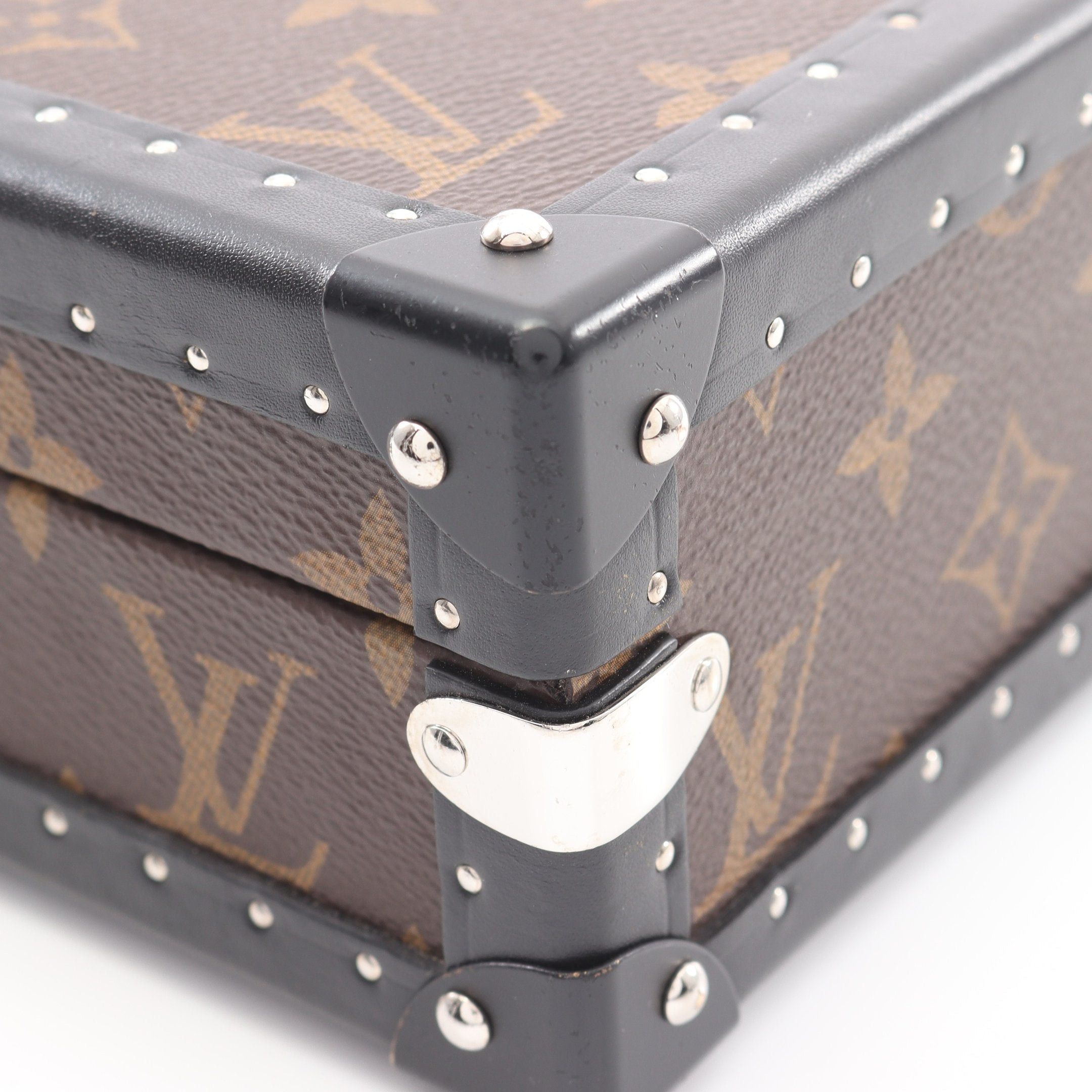 Louis Vuitton Louis Vuitton Clutch Box Monogram Macassar Shoulder Bag Leather Brown Black Size ONE SIZE - 10 Thumbnail