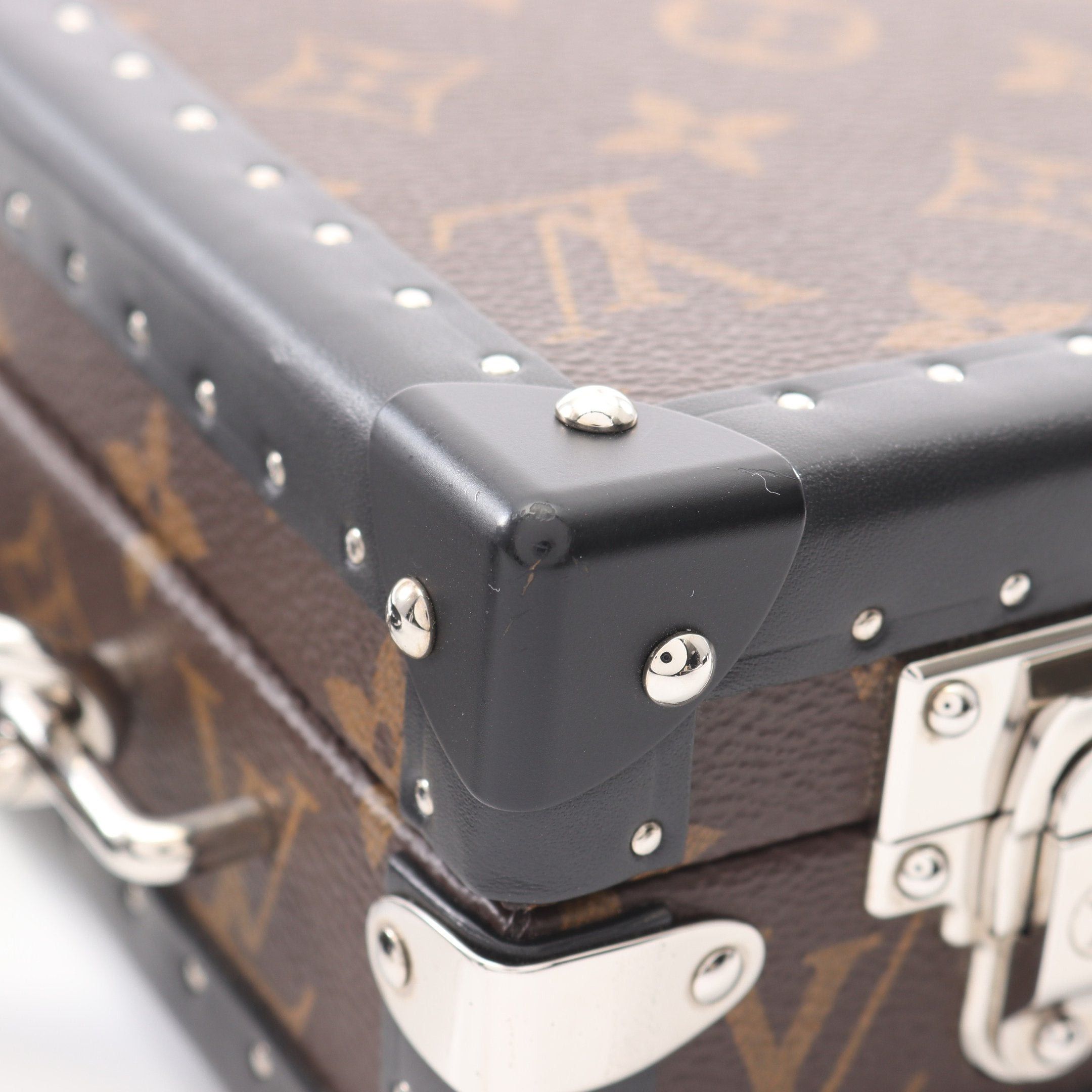 Louis Vuitton Louis Vuitton Clutch Box Monogram Macassar Shoulder Bag Leather Brown Black Size ONE SIZE - 9 Thumbnail