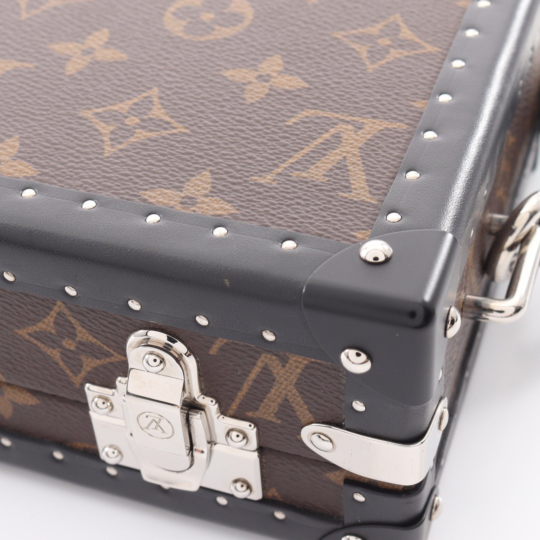 Louis Vuitton Louis Vuitton Clutch Box Monogram Macassar Shoulder Bag Leather Brown Black Size ONE SIZE - 7 Thumbnail