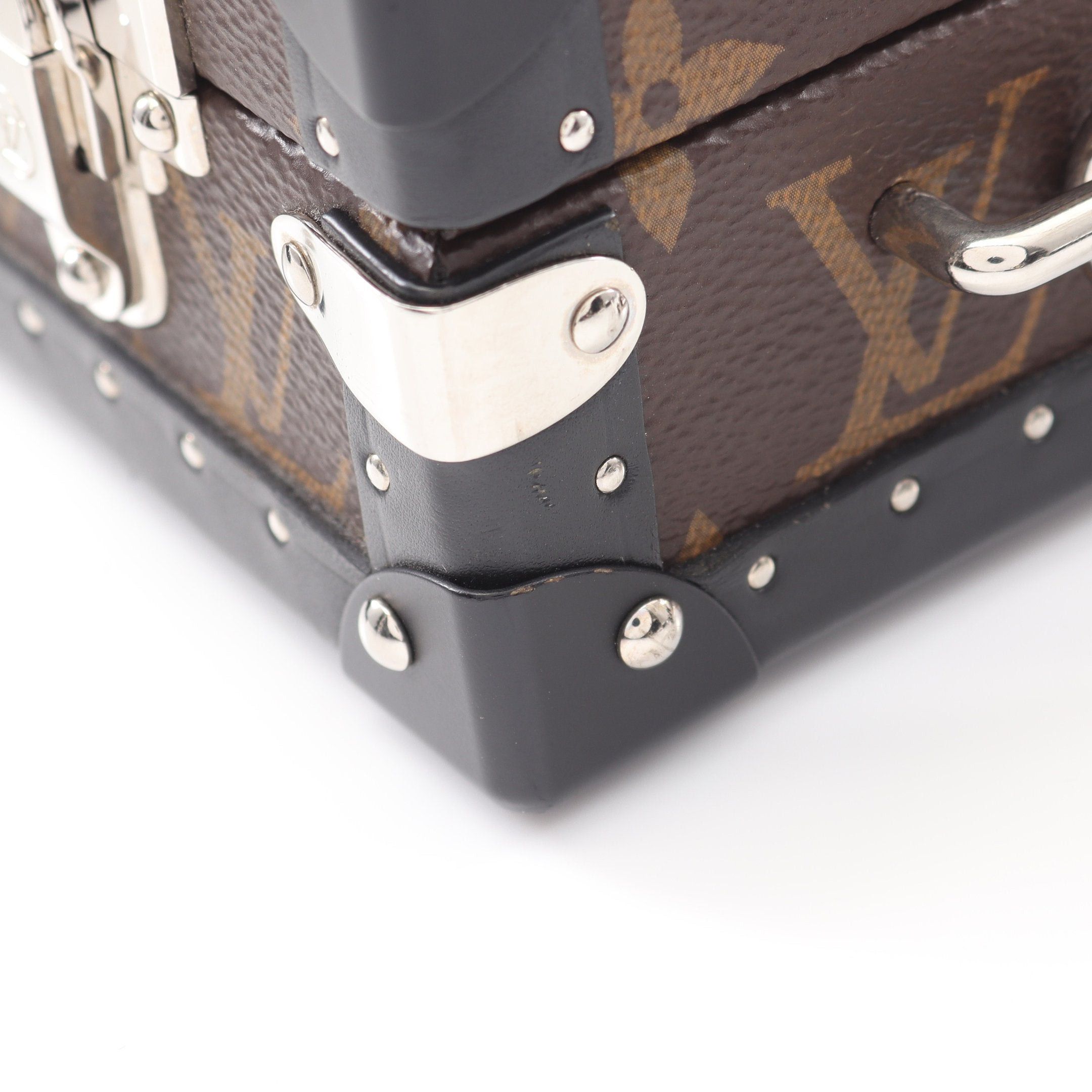 Louis Vuitton Louis Vuitton Clutch Box Monogram Macassar Shoulder Bag Leather Brown Black Size ONE SIZE - 8 Thumbnail